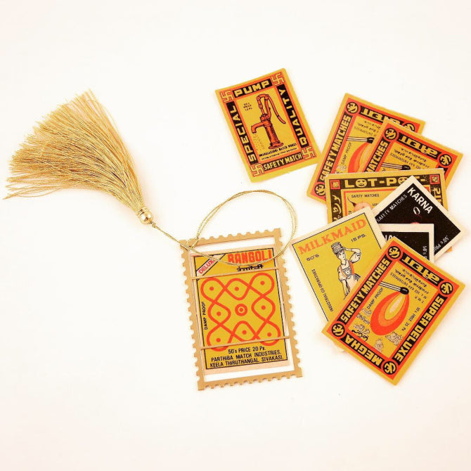 Matchbox label bookmark