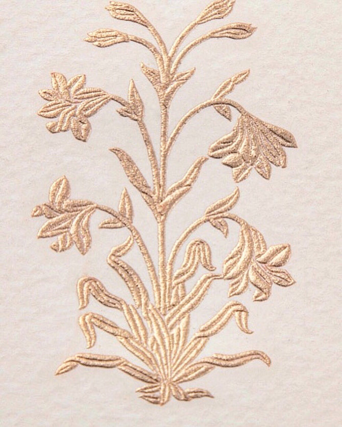 Gold-brushed note cards