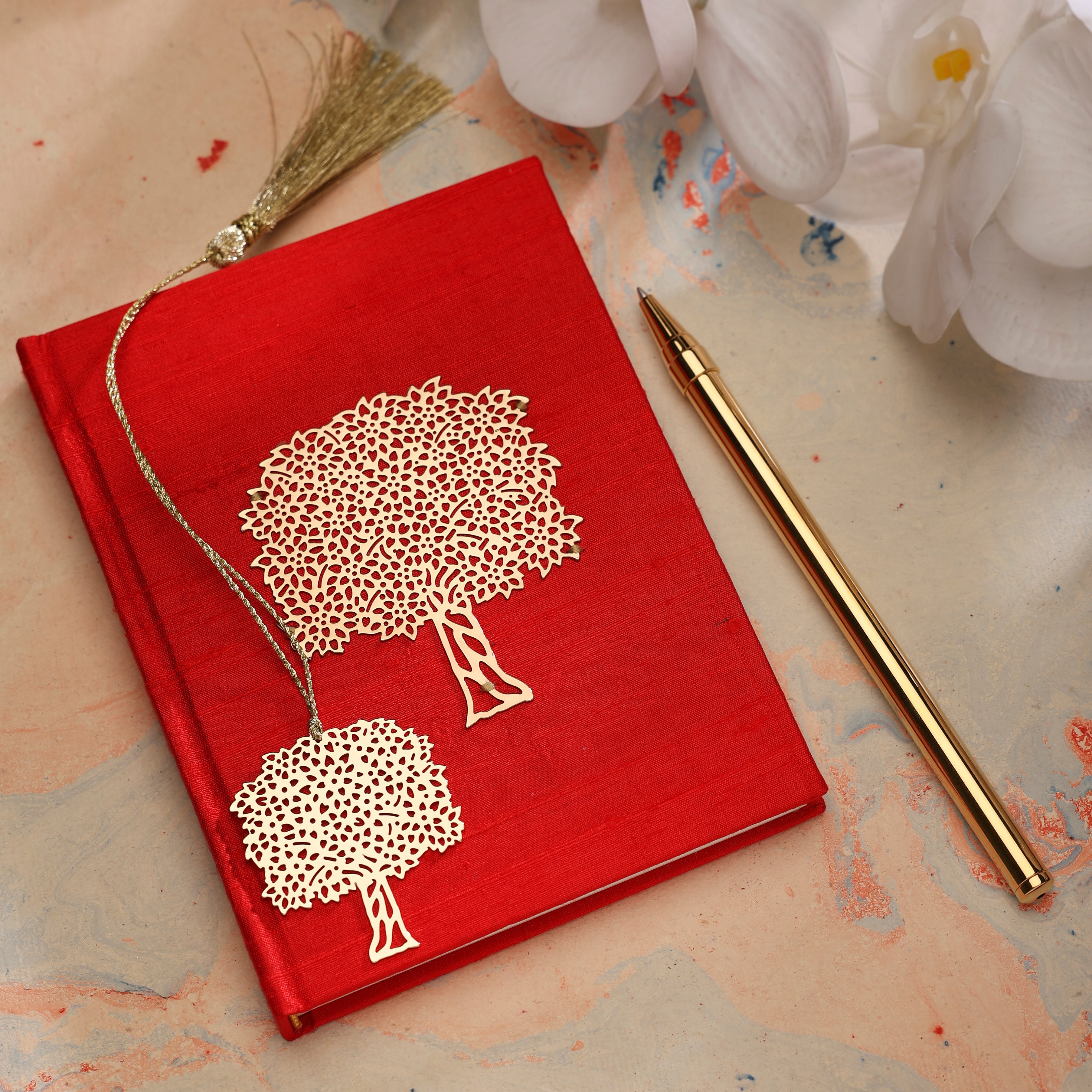 Tree Journal Silk Box with GP Pen