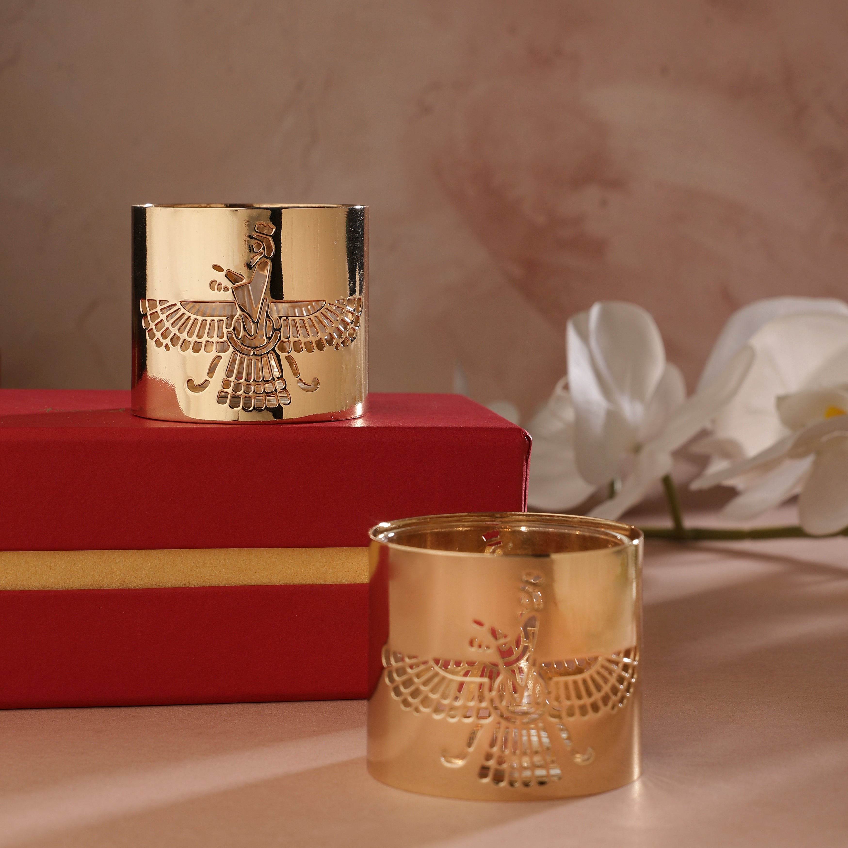 Faravahar Flame Tea Light - Set of Two