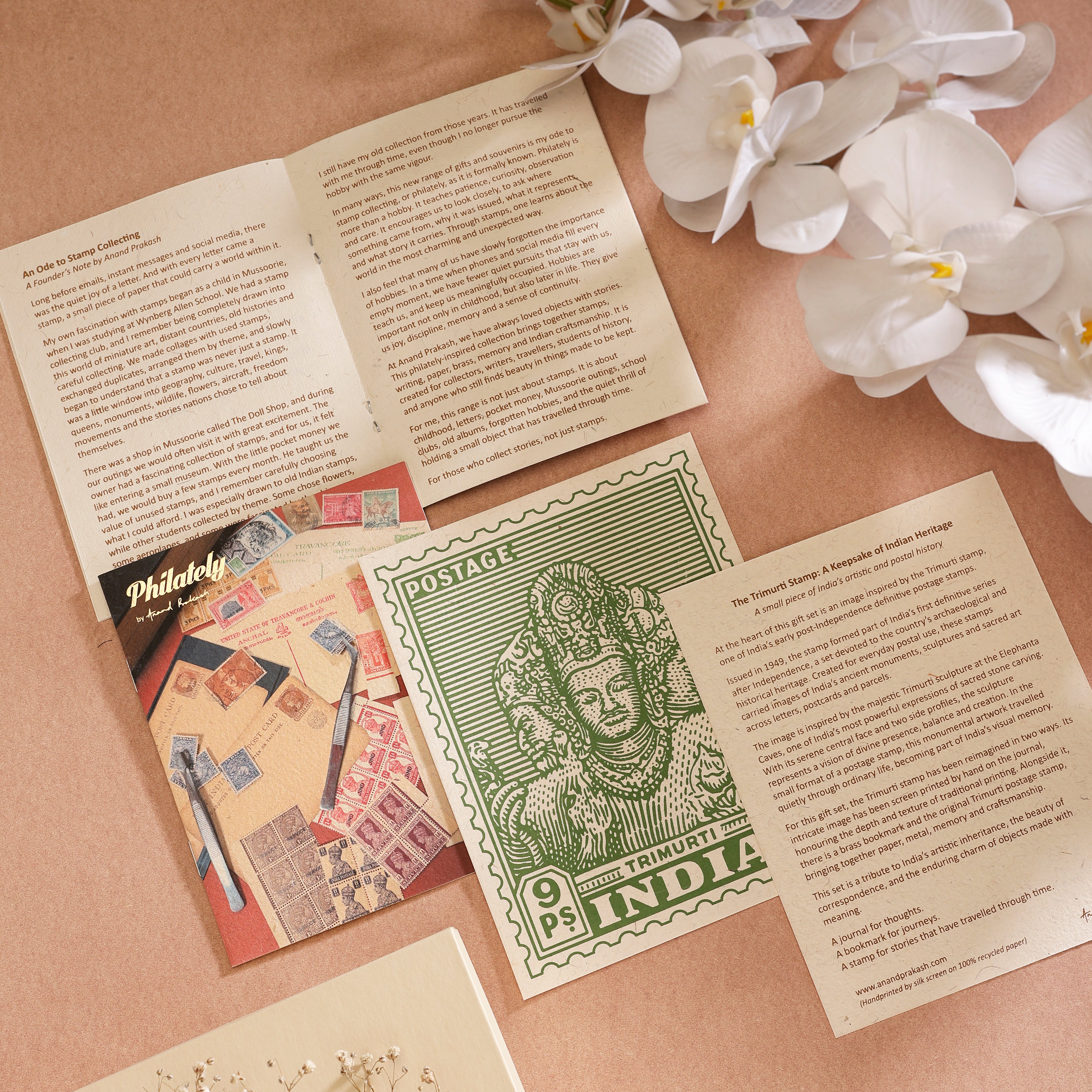 The Philately Gift Set - Trimurti - Journal & Bookmark