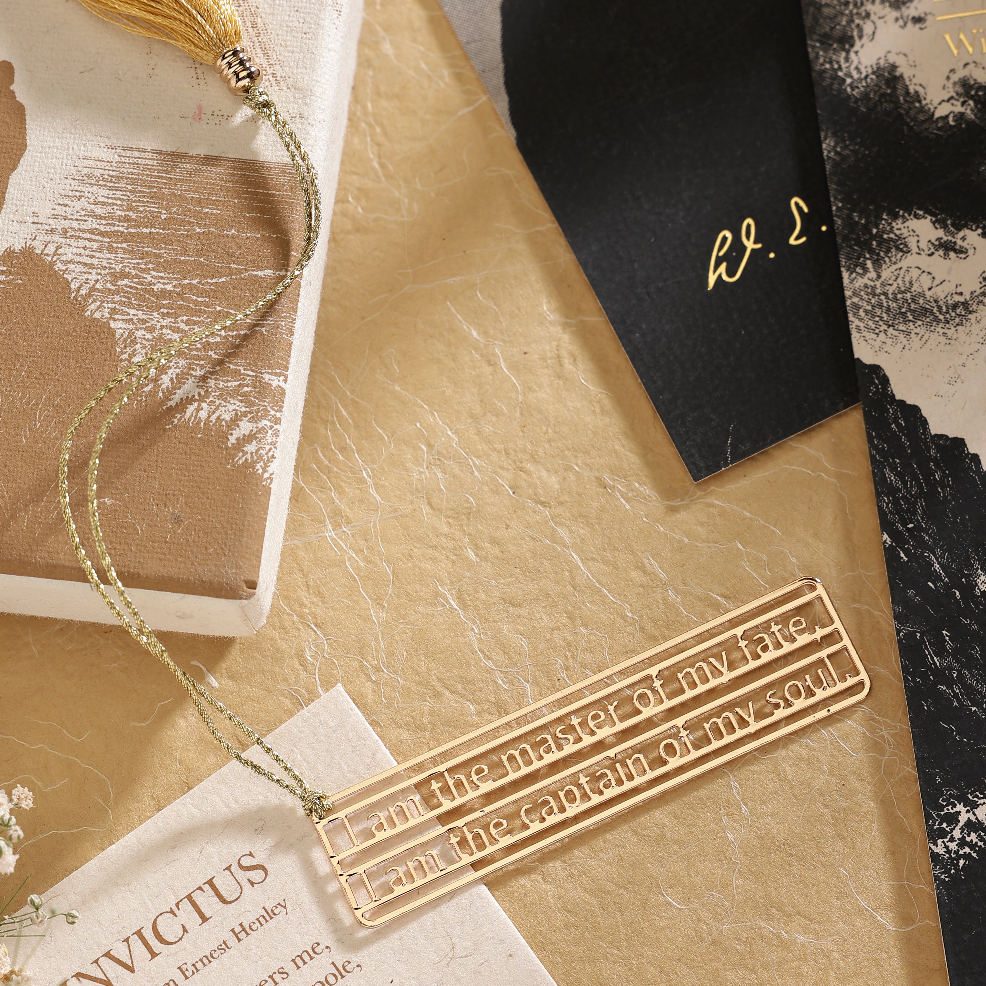 Invictus - Brass Bookmark - Poem Collection