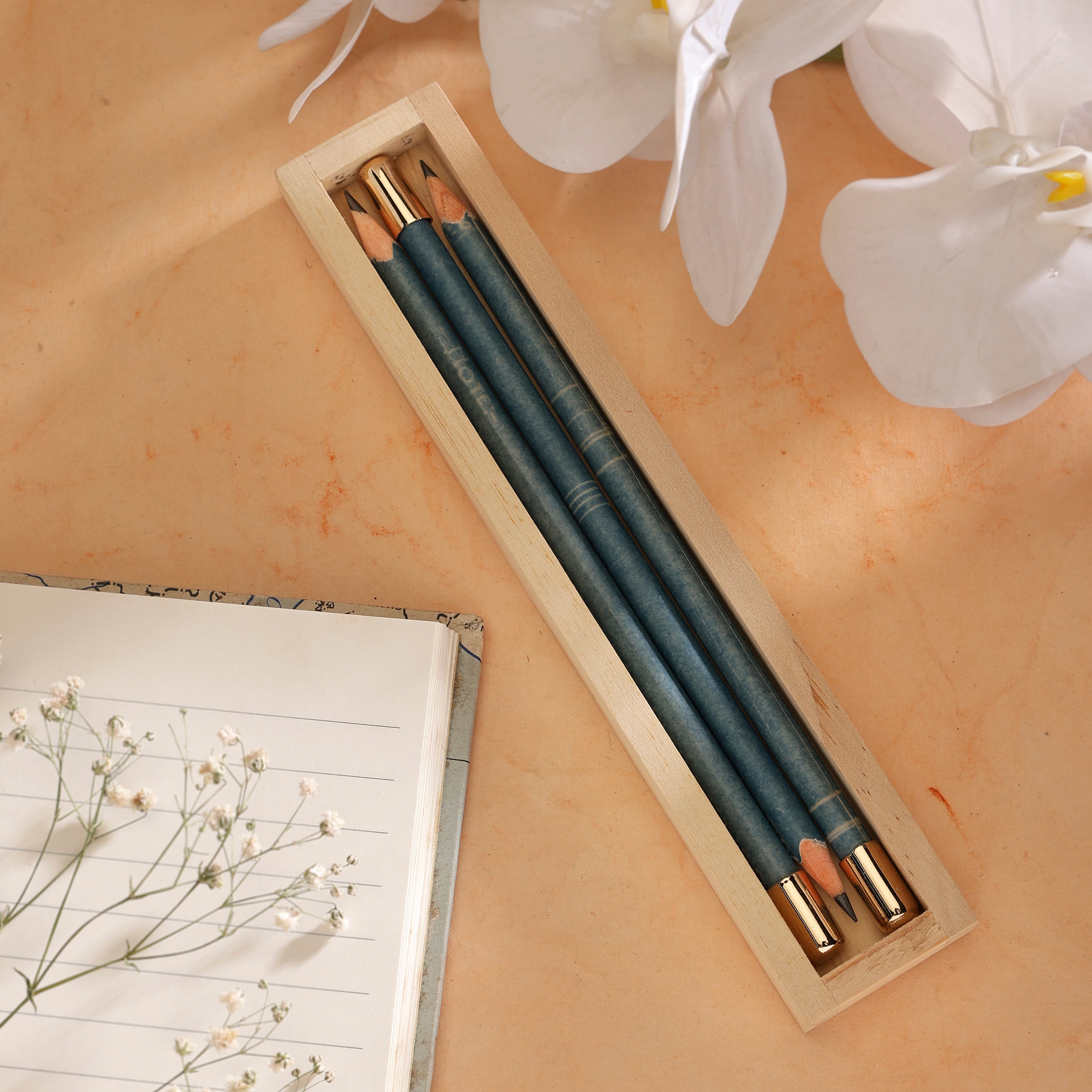 Pencils - Vintage Blueprints Set of 3