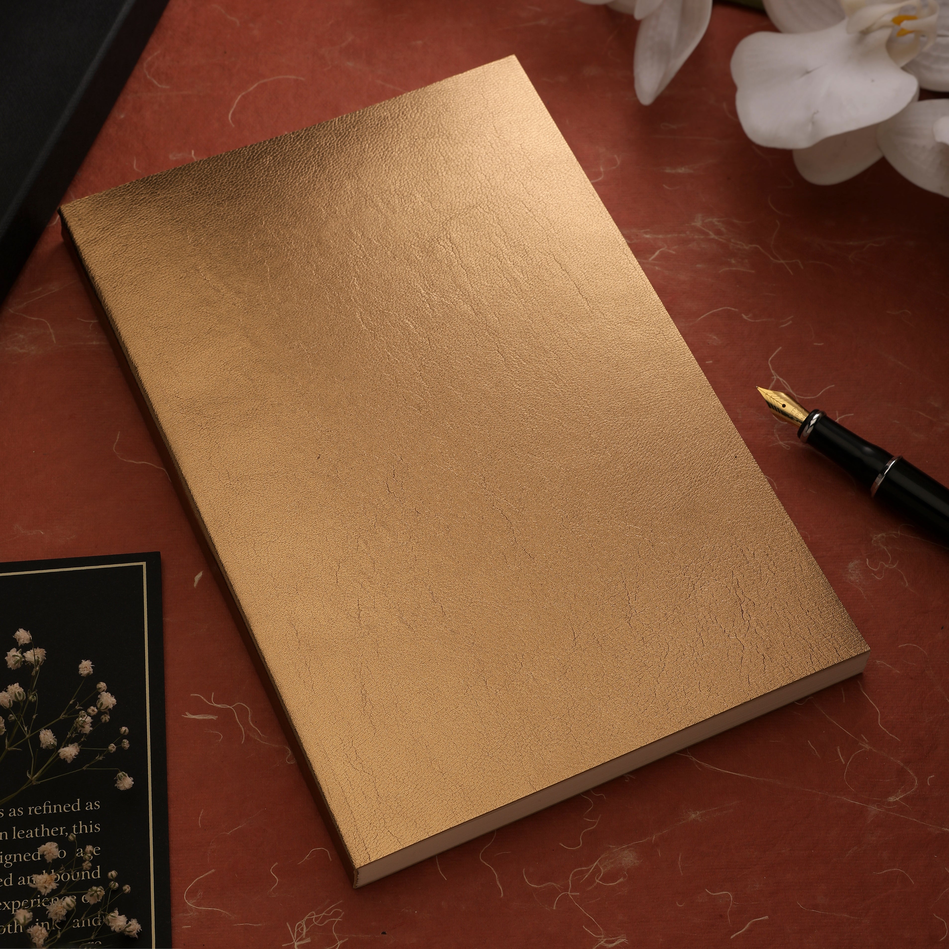 AUREA Leather Journal - Antique Gold