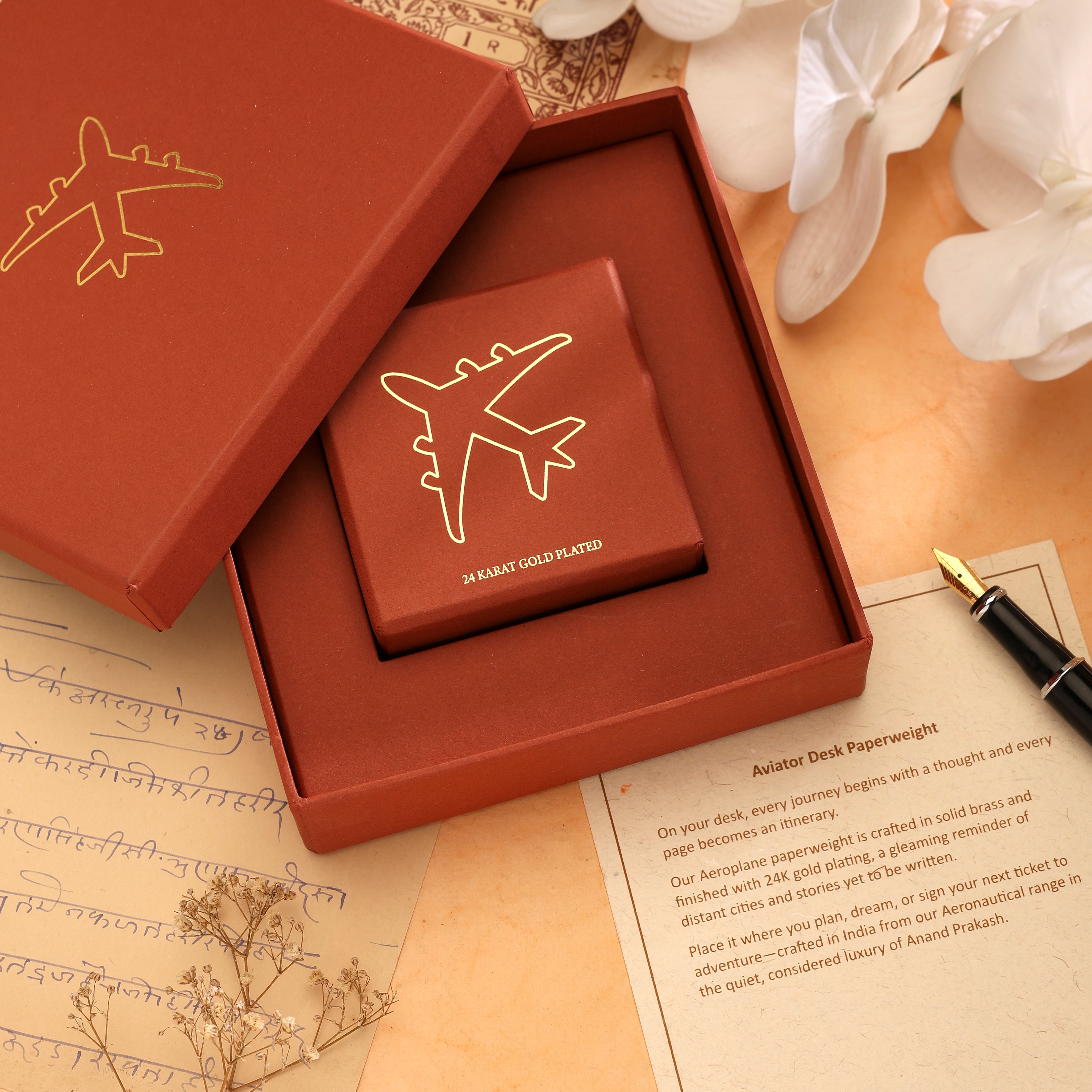 Aviator Desk Paperweight - Goldplated