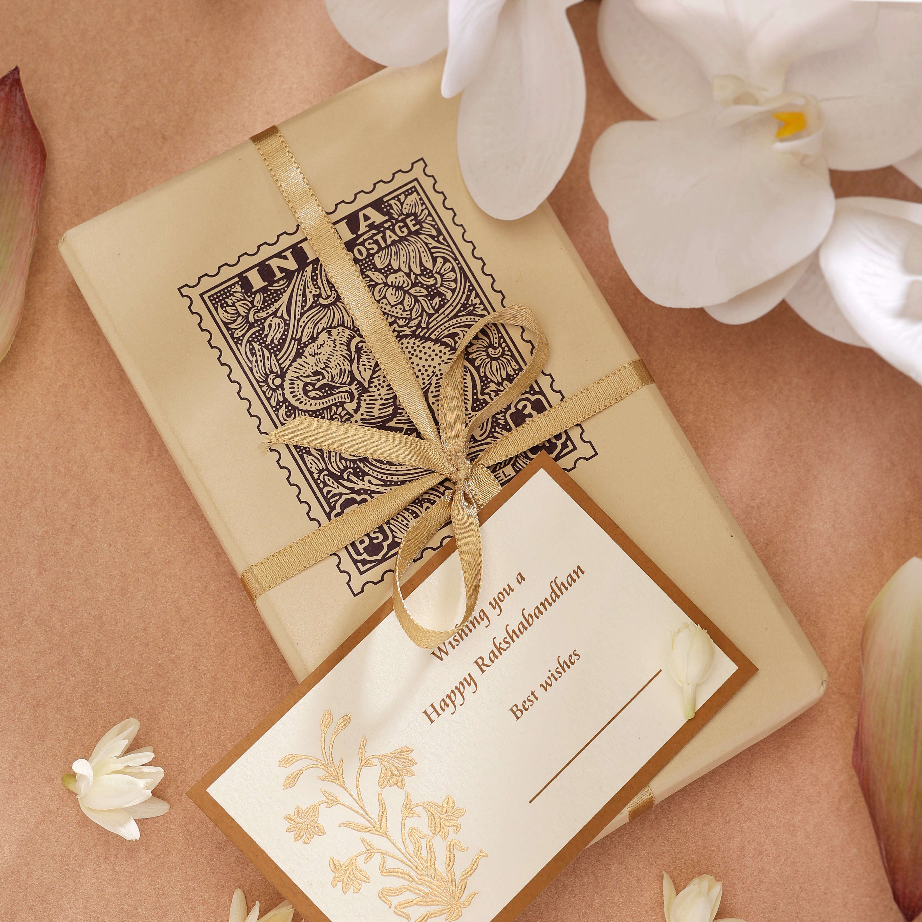 Rakhi Gift Box - Ajanta Panel Philately Bookmark