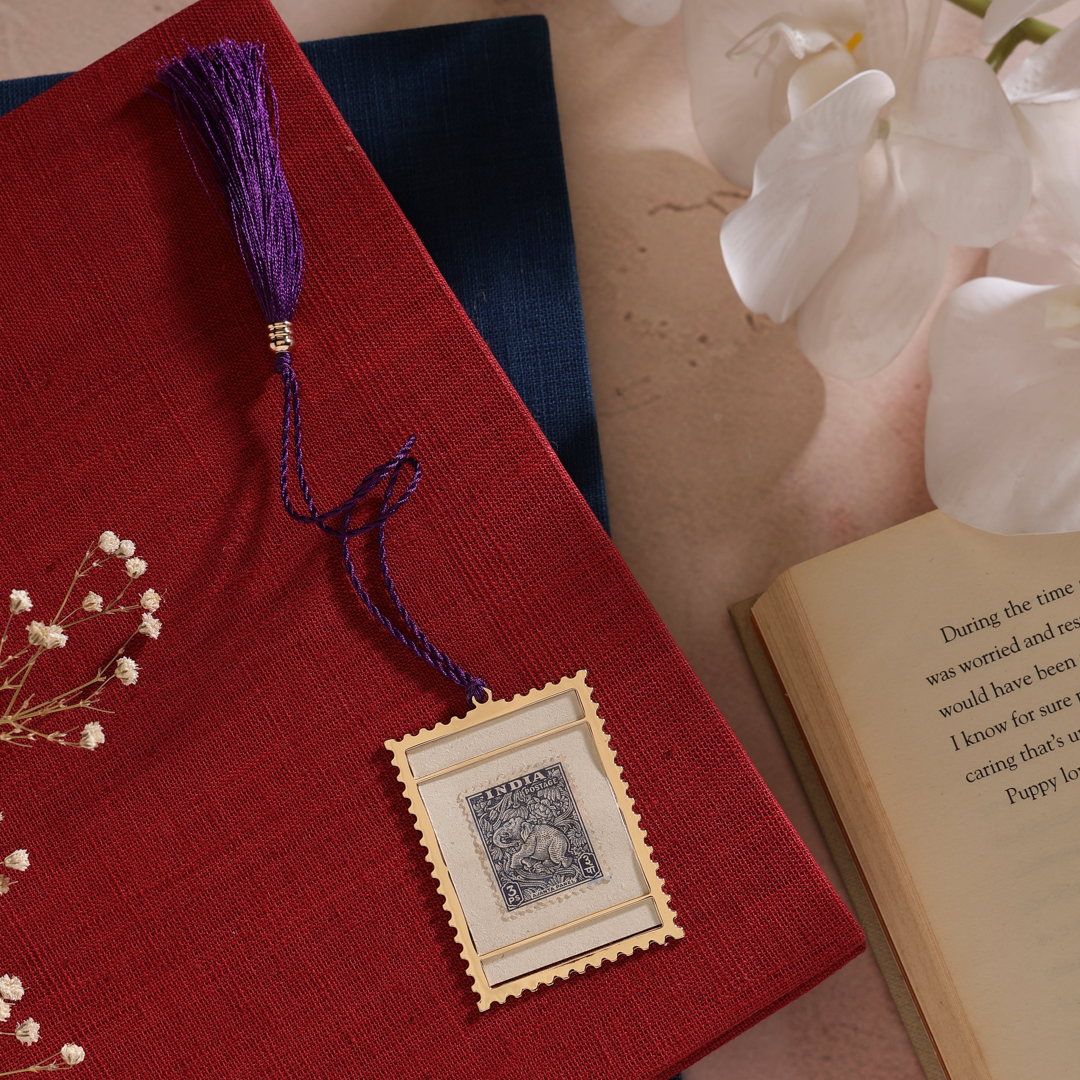 Bookmark with Original Ajanta Panel Stamp