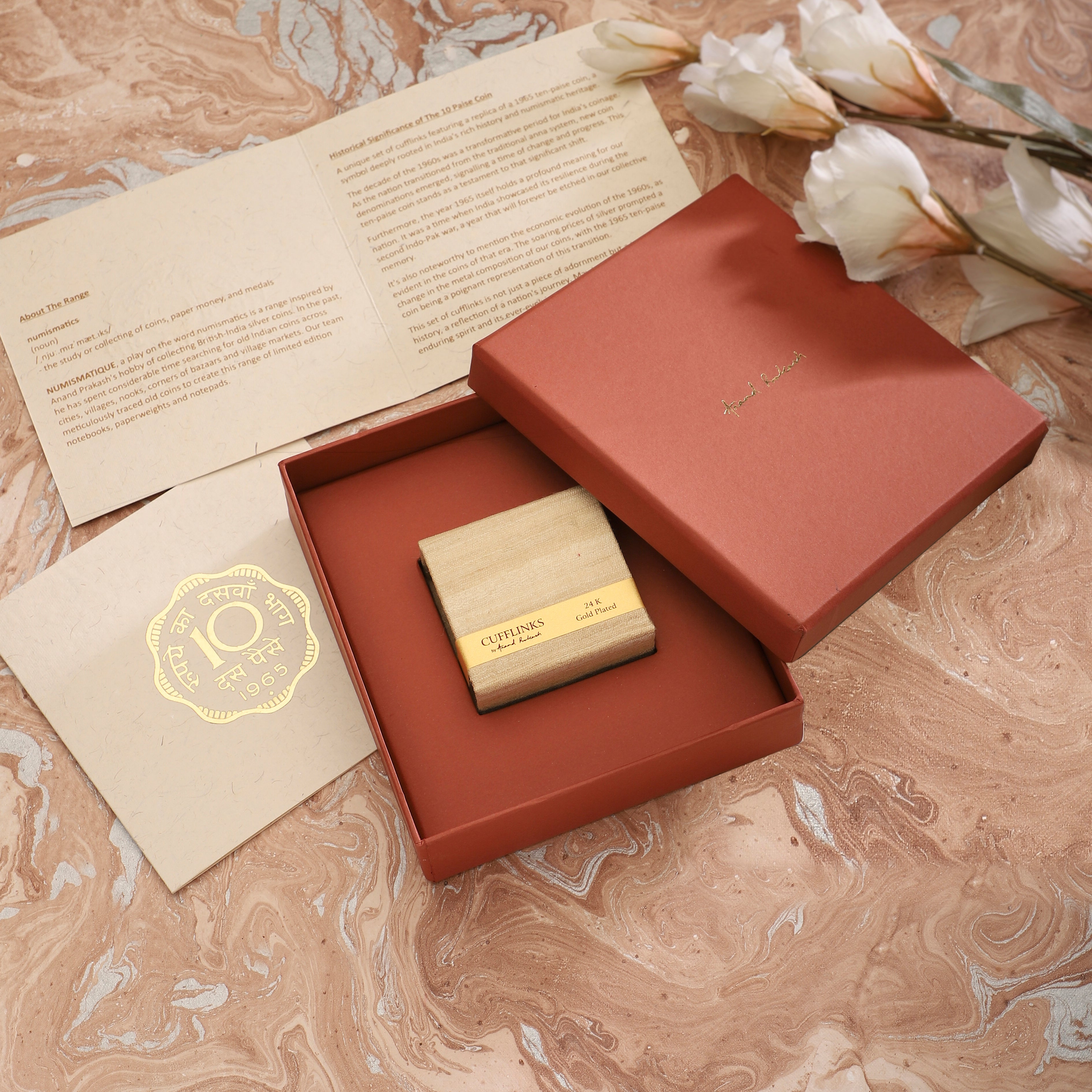 Cufflinks 10 Paise - Goldplated | Anand Prakash