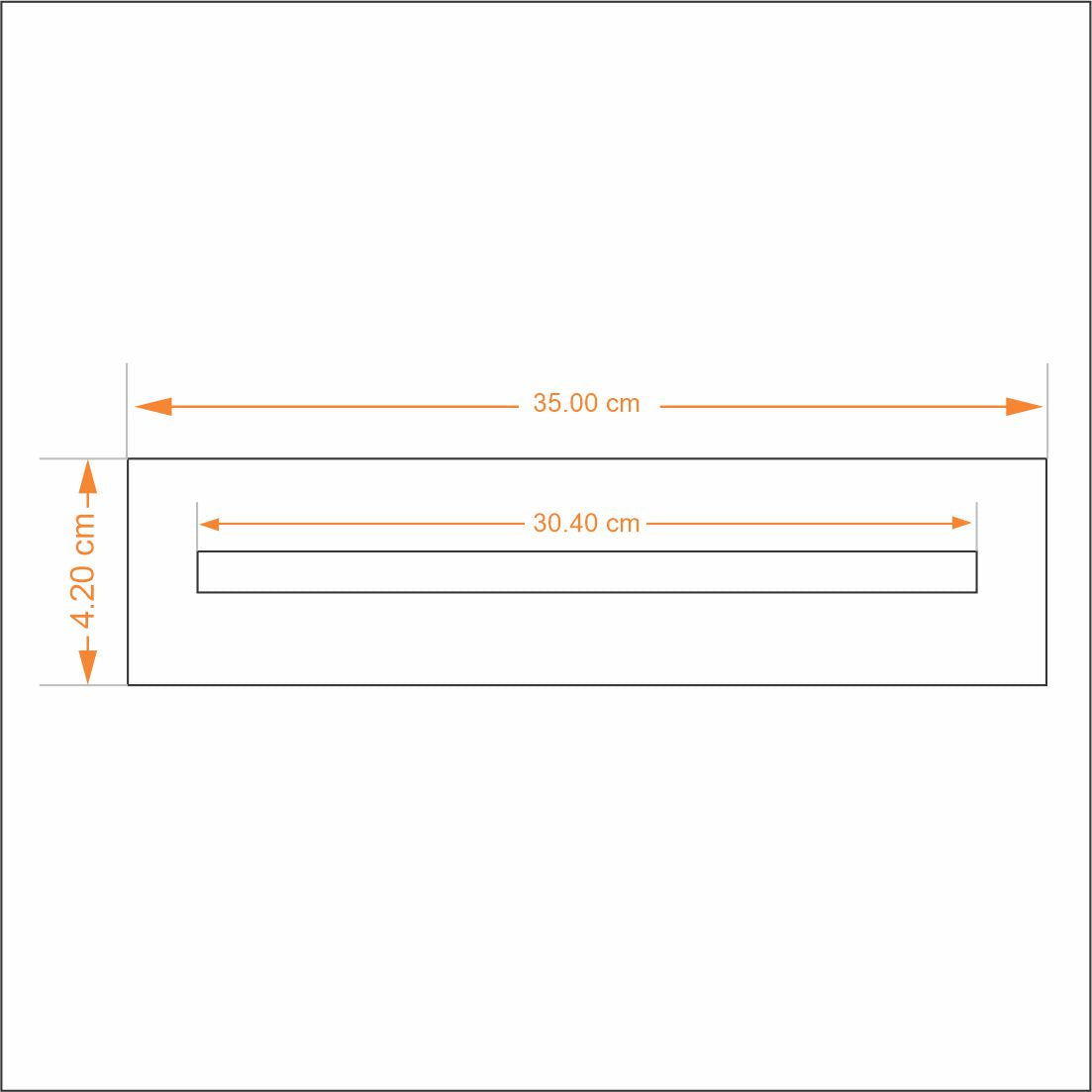Ruler Paperweight - Aluminium