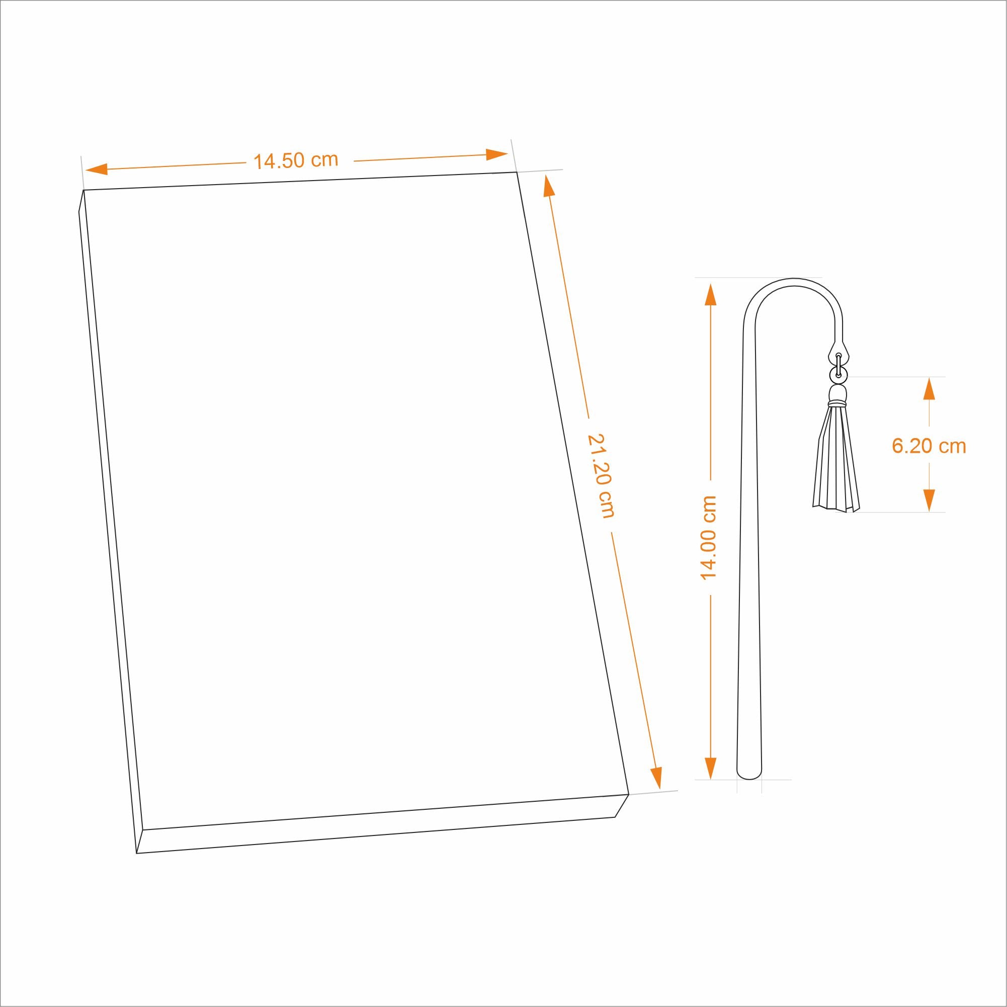 Gift Set - Eterna Leather Journal & Brass Bookmark