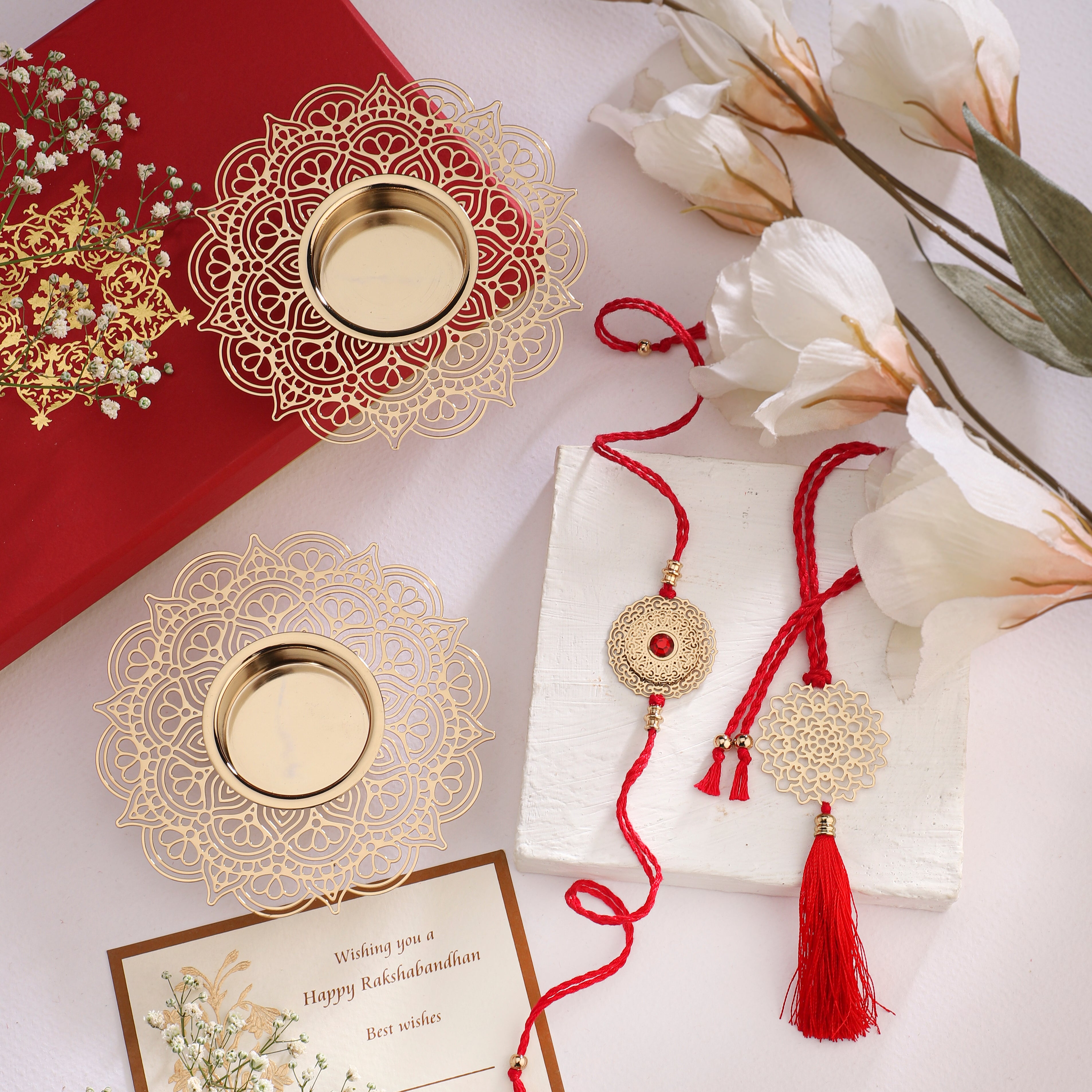 Rakhi Lumba Gift Box - Tealight Holder Prabha Mandala | Anand Prakash