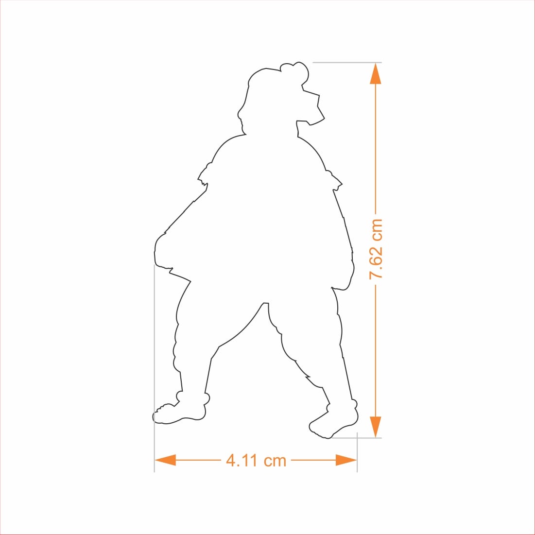 Bookmark Traditional Musician Goldplated