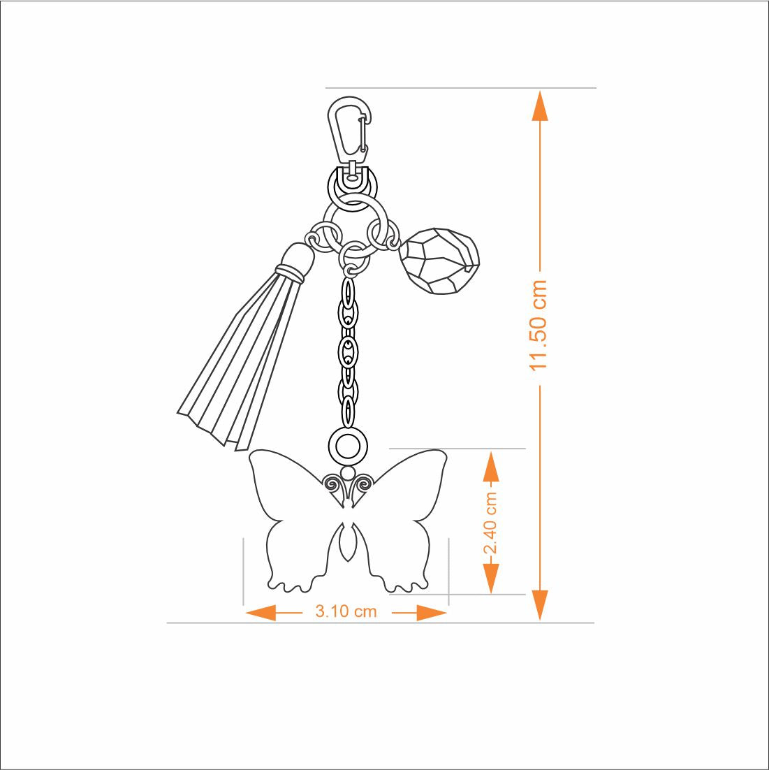 Veré - Butterfly Bag Charm | Anand Prakash