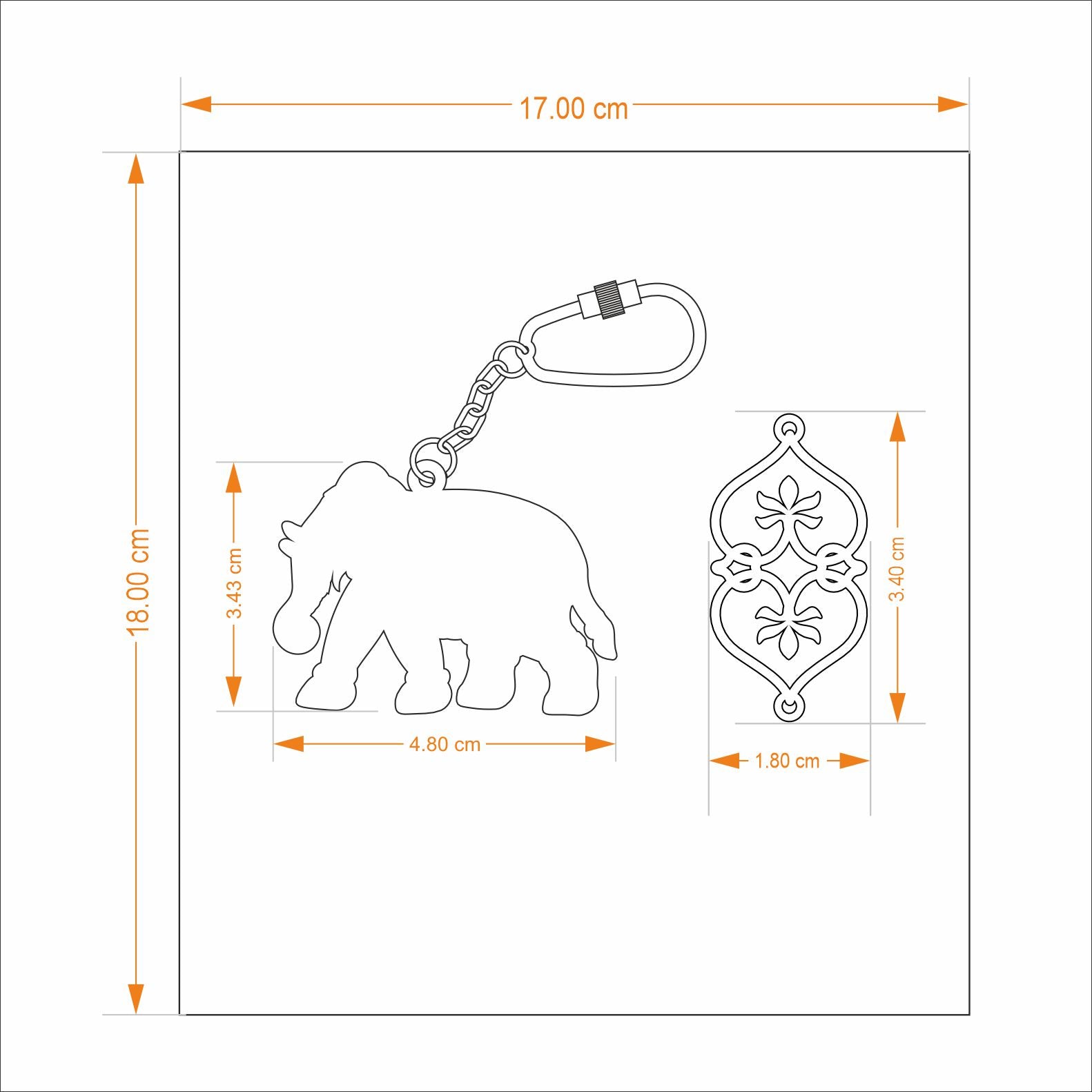 Rakhi Gift Box - Goldplated Keychain Elephant | Anand Prakash