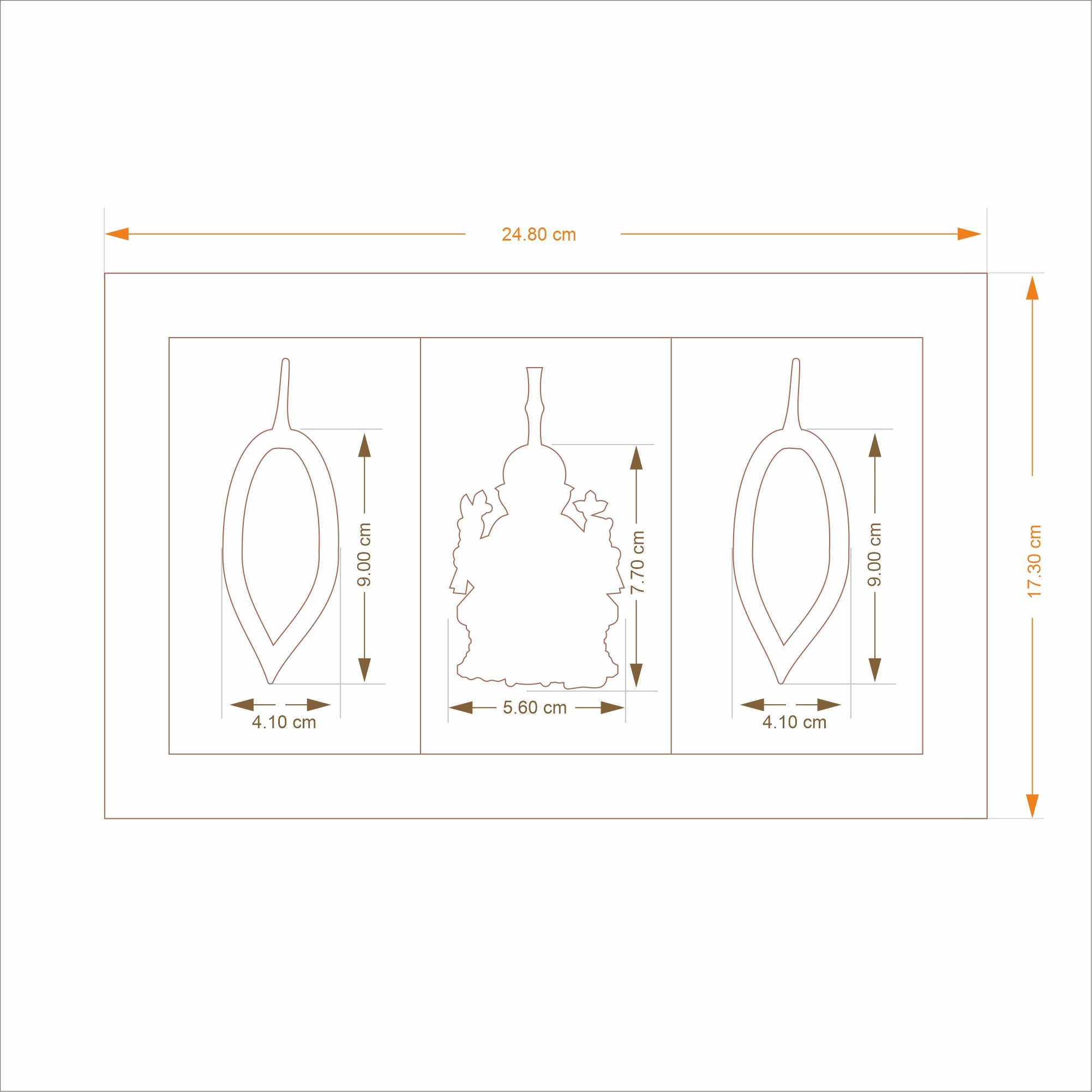 Decorative Door Hanging - Layered Brass And Silk - Red | Anand Prakash