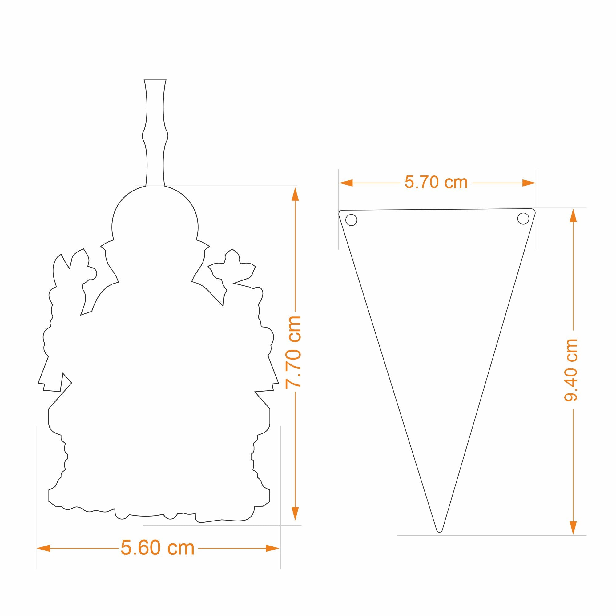 Decorative Door Hanging Triangle Golden Finish | Anand Prakash