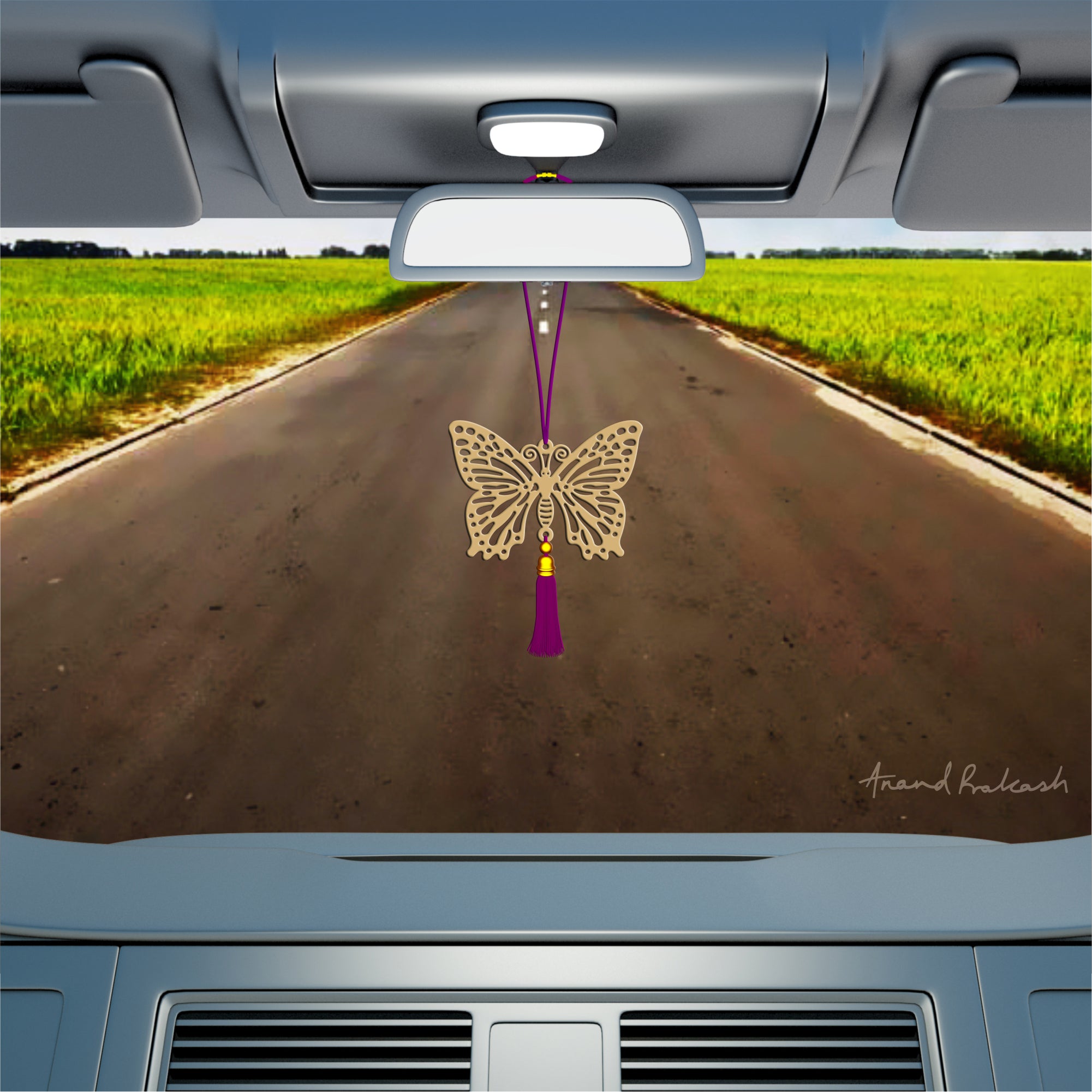 Car Hanging - Butterfly Goldplated