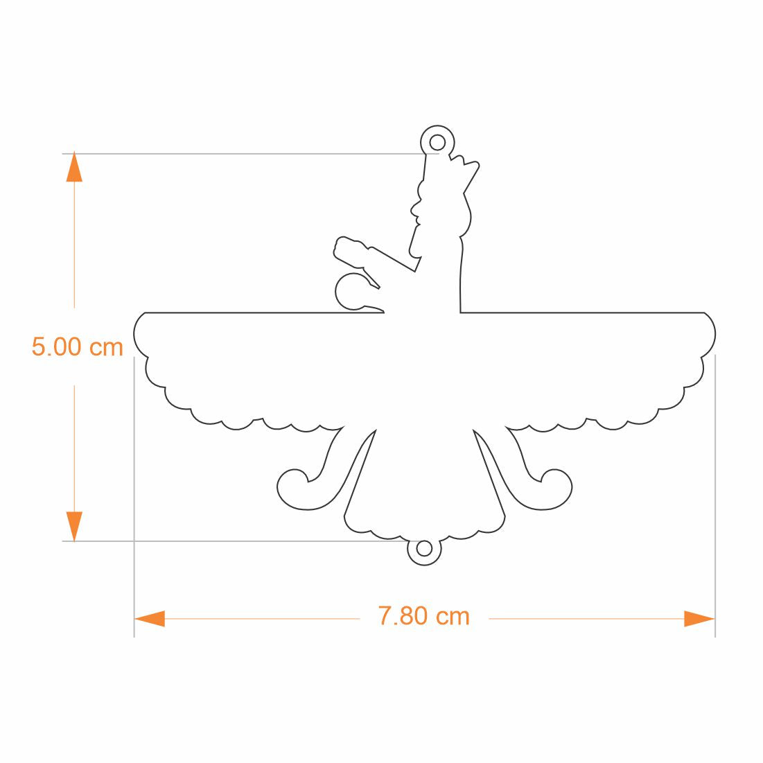 Car Hanging Golplated - Faravahar