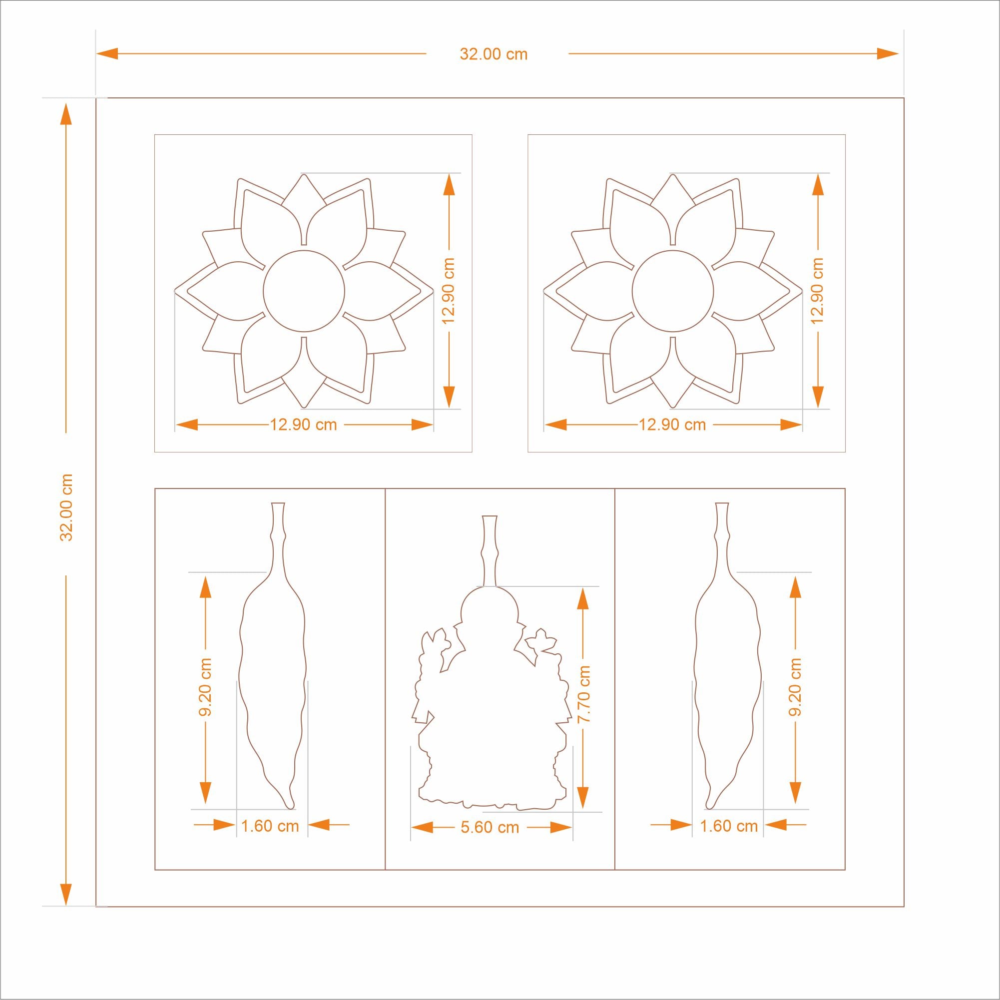 Gift Box Set - Door Hanging & Lotus Layered Tea Lights