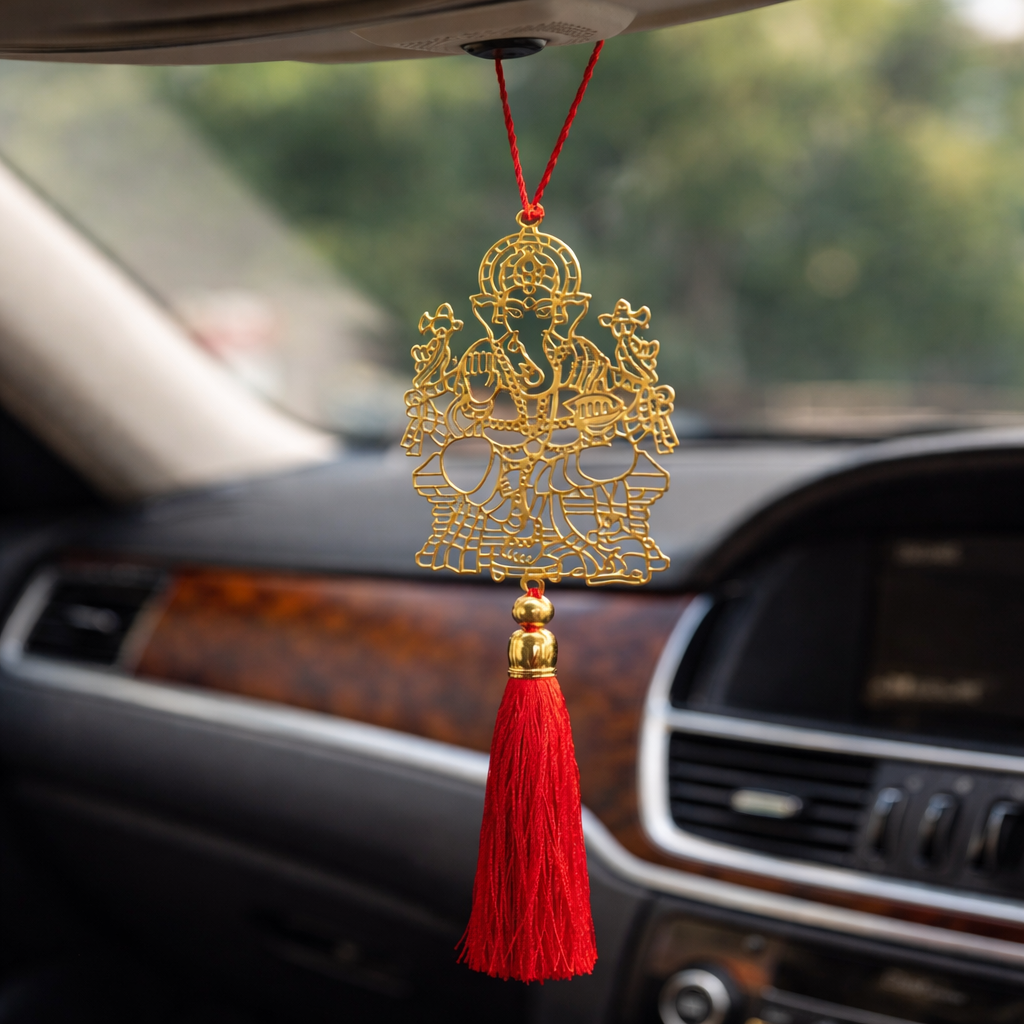 Car Hanging - Sri Ganesha Goldplated