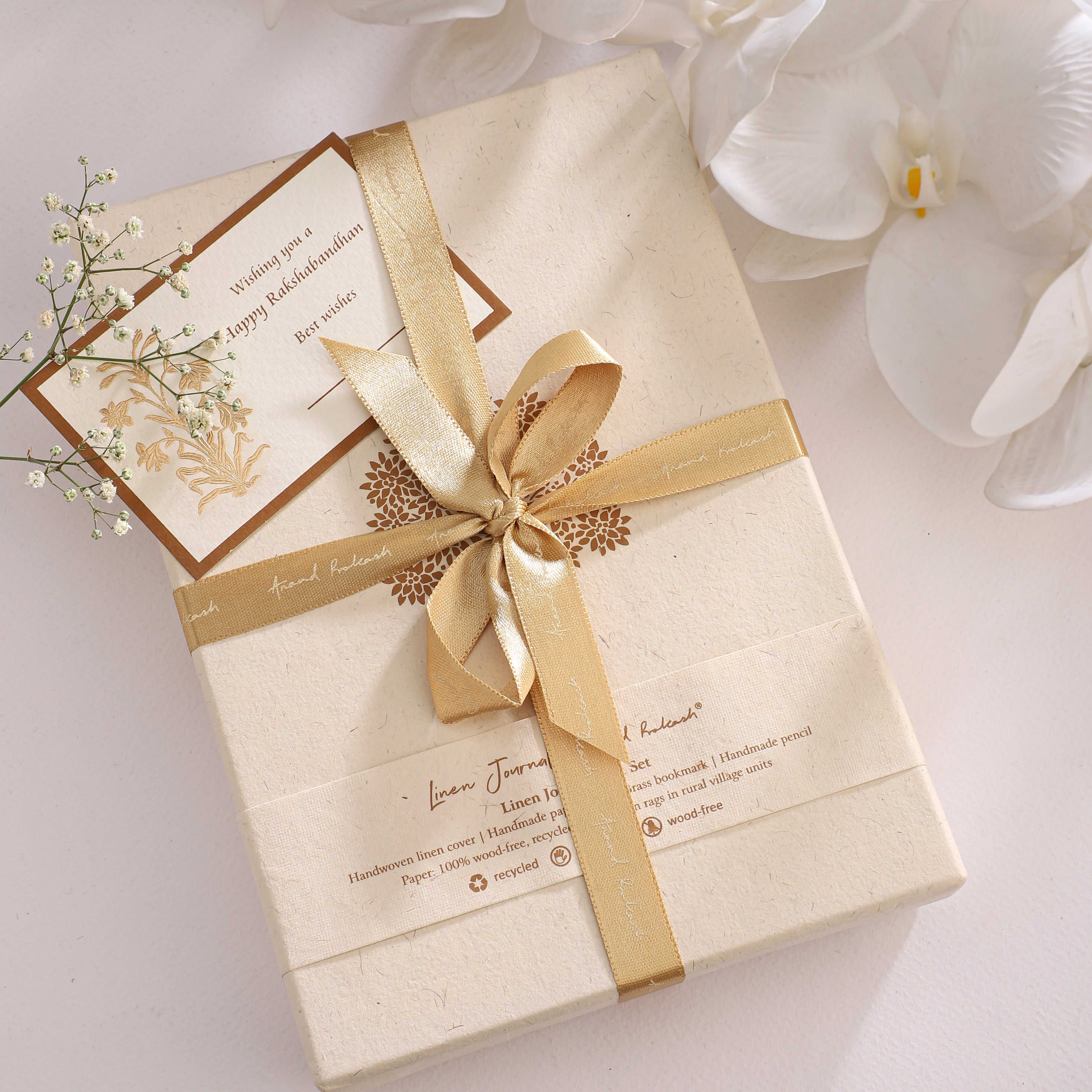 Rakhi Gift Box - Linen Journal Tree Design | Anand Prakash