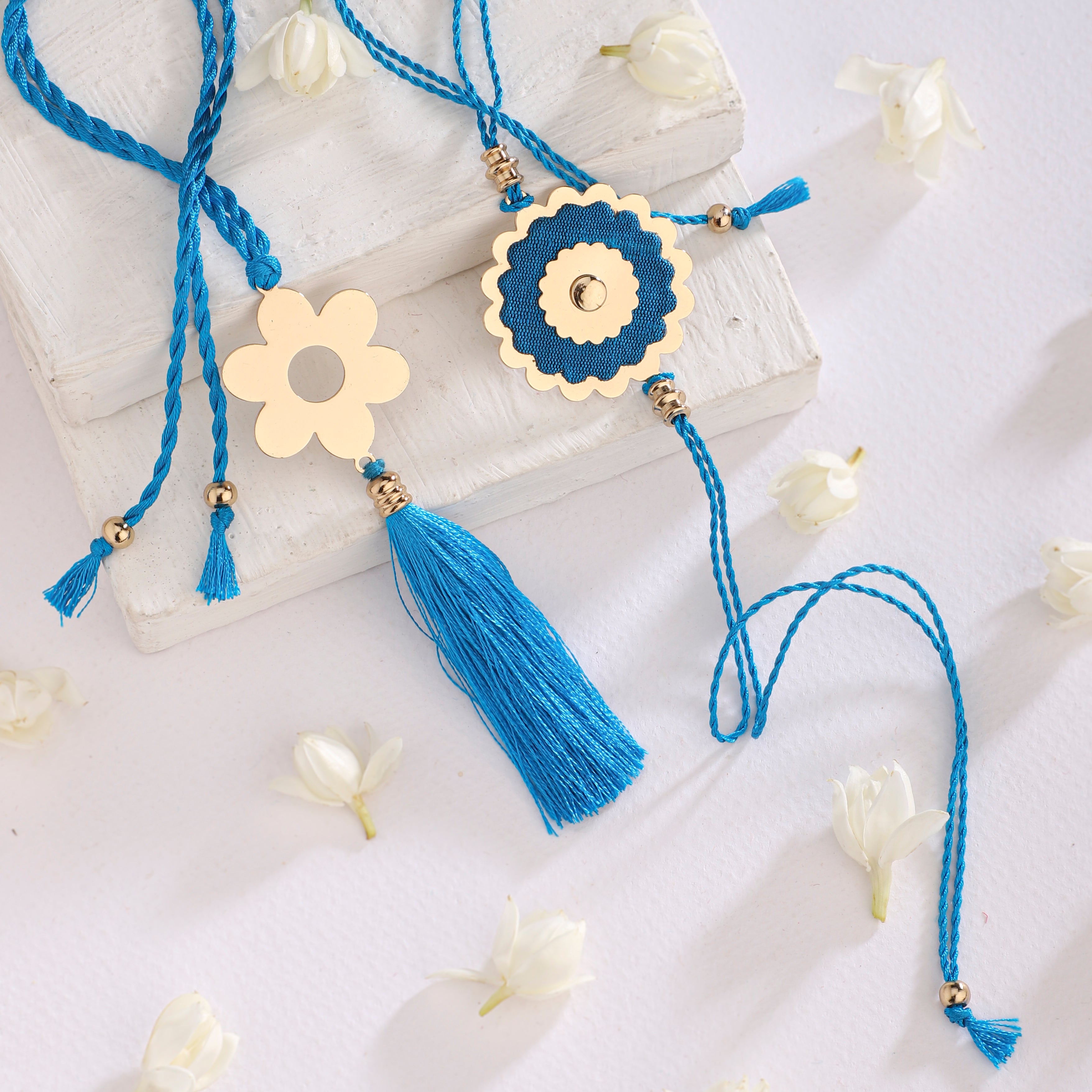 Rakhi & Lumba Set - Apsara & Ananya Blue | Anand Prakash