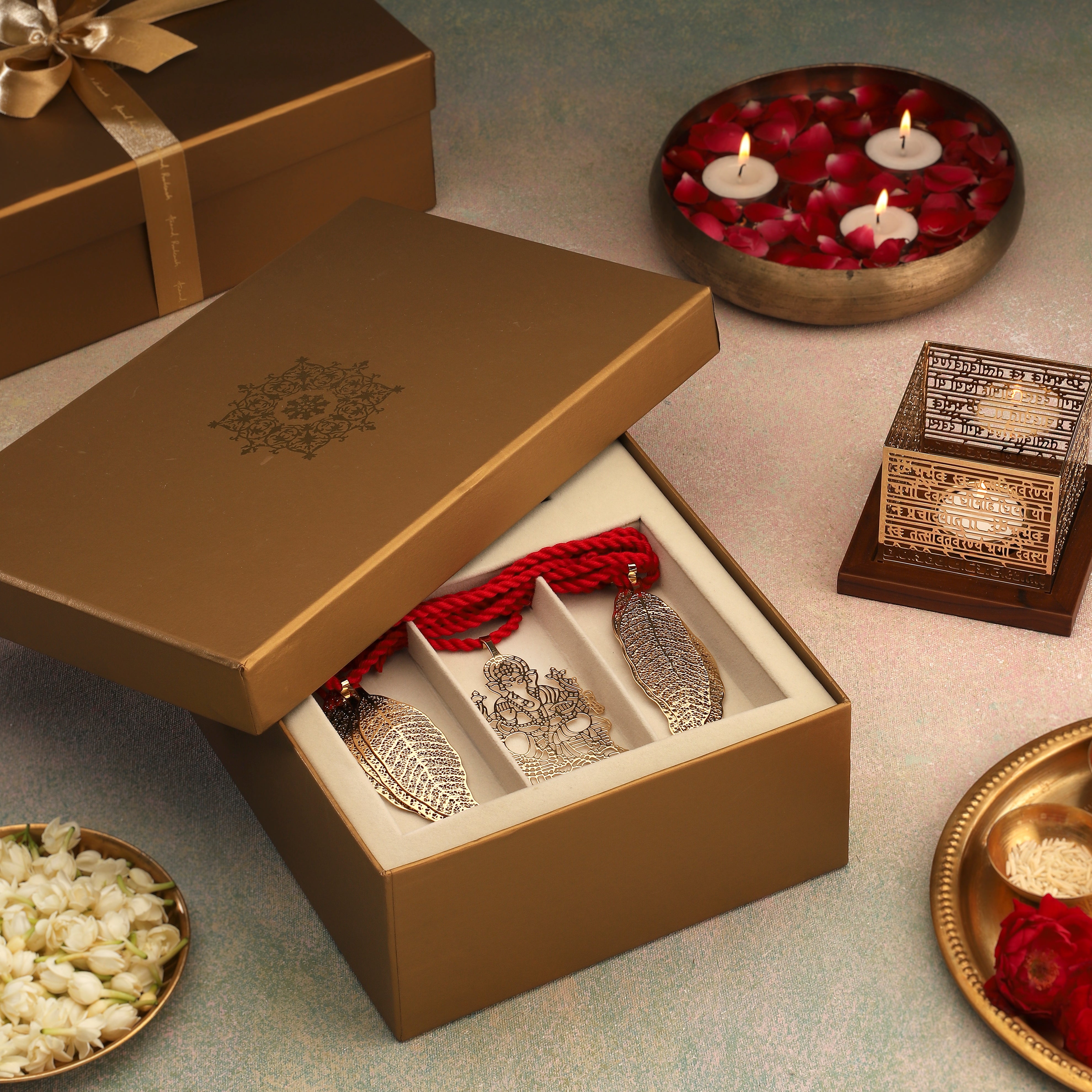 Gift Box Set - Door Hanging & Gayatri Mantra Tea Light | Anand Prakash