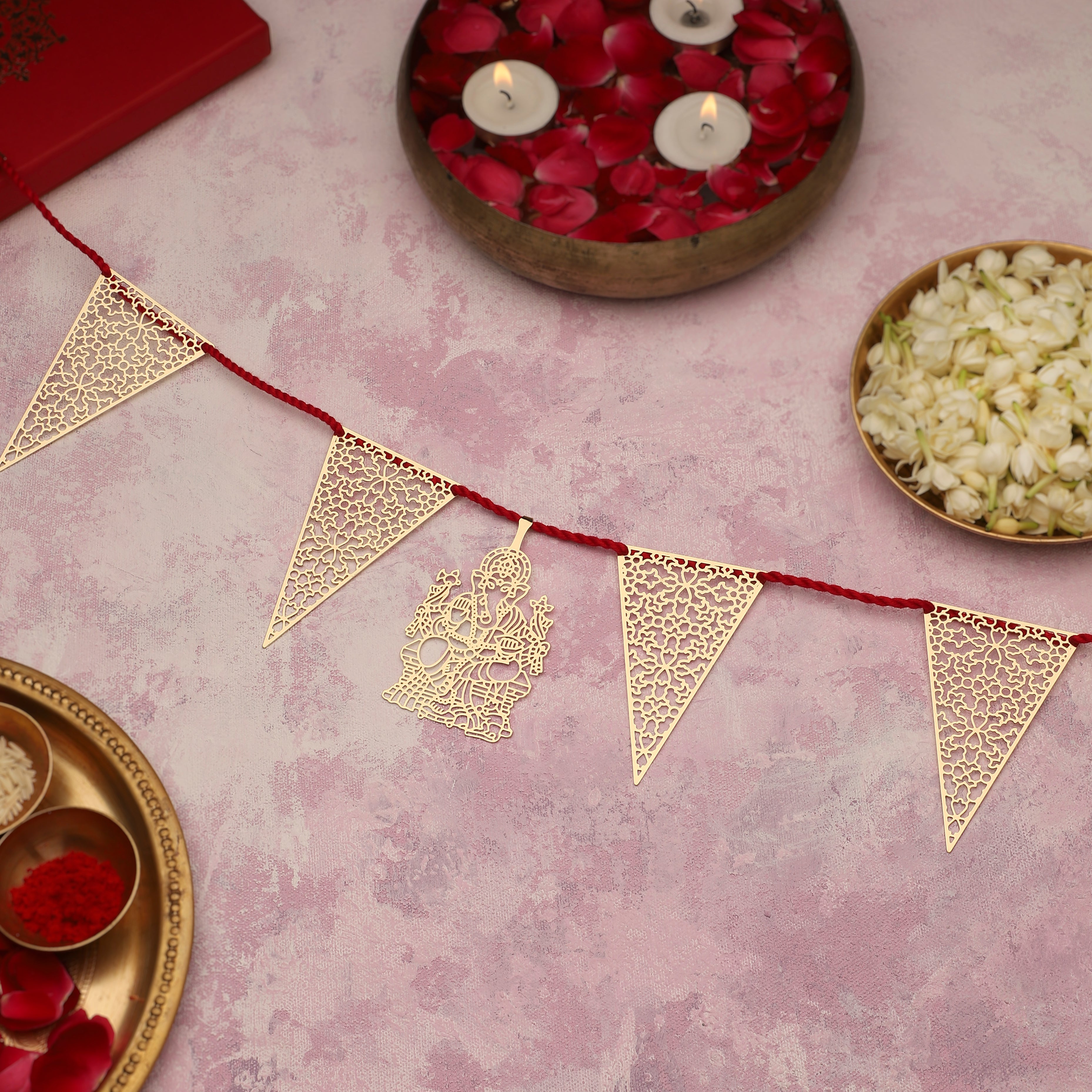 Decorative Door Hanging Triangle Golden Finish | Anand Prakash