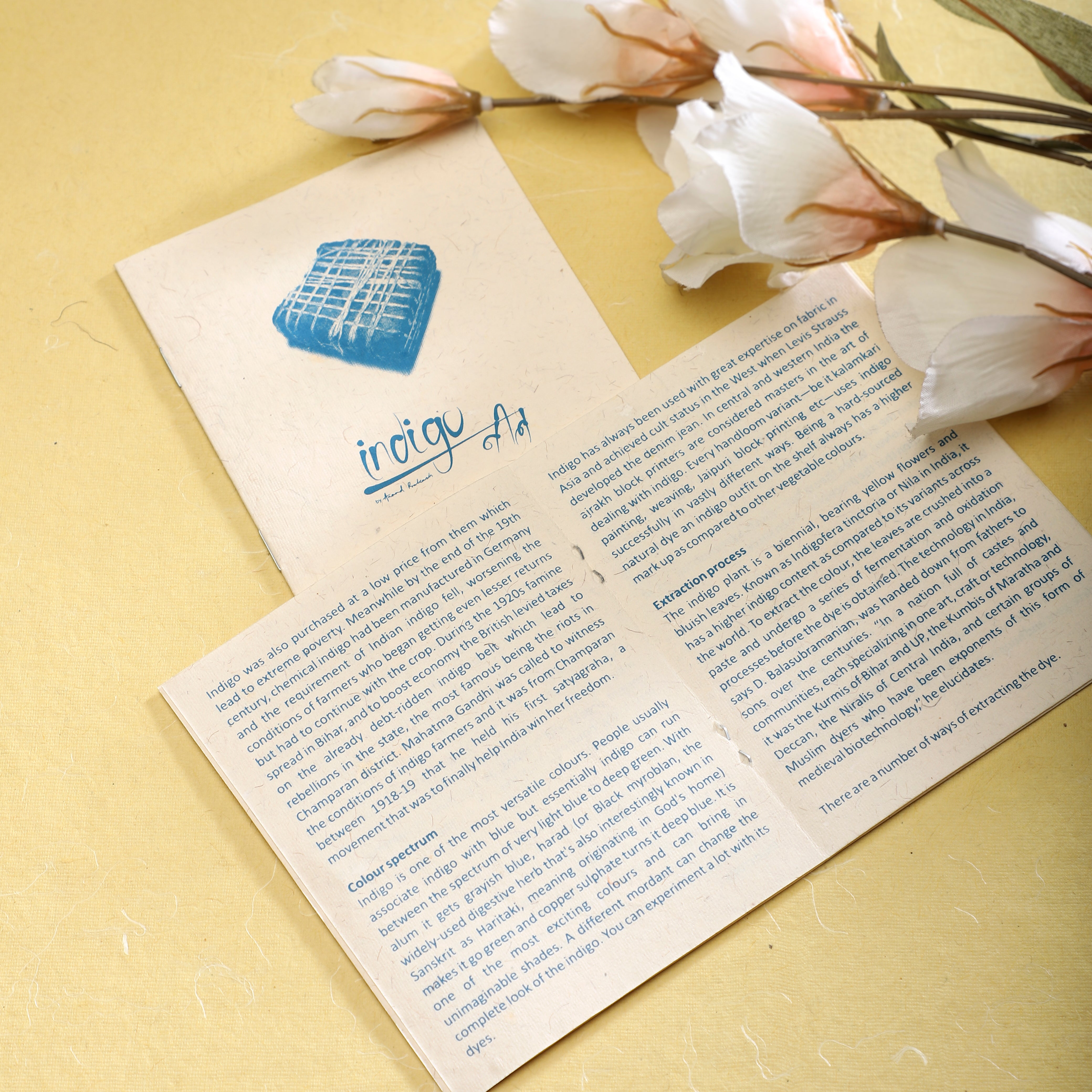 Journal Indigo & Pencil Set - Indigo Cotton