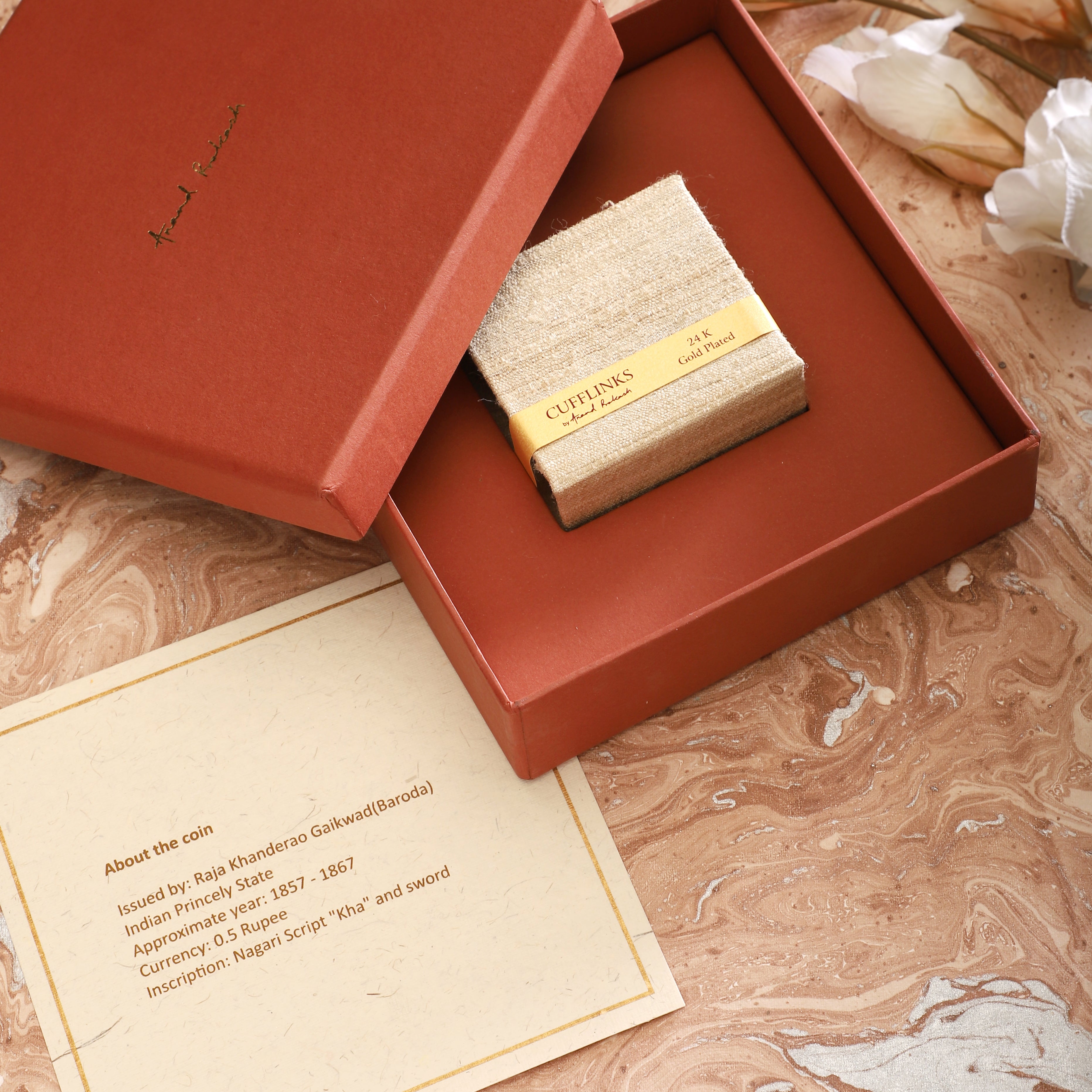 Cufflinks - Raja Khanderao Gaikwad(Baroda) - Coin | Anand Prakash