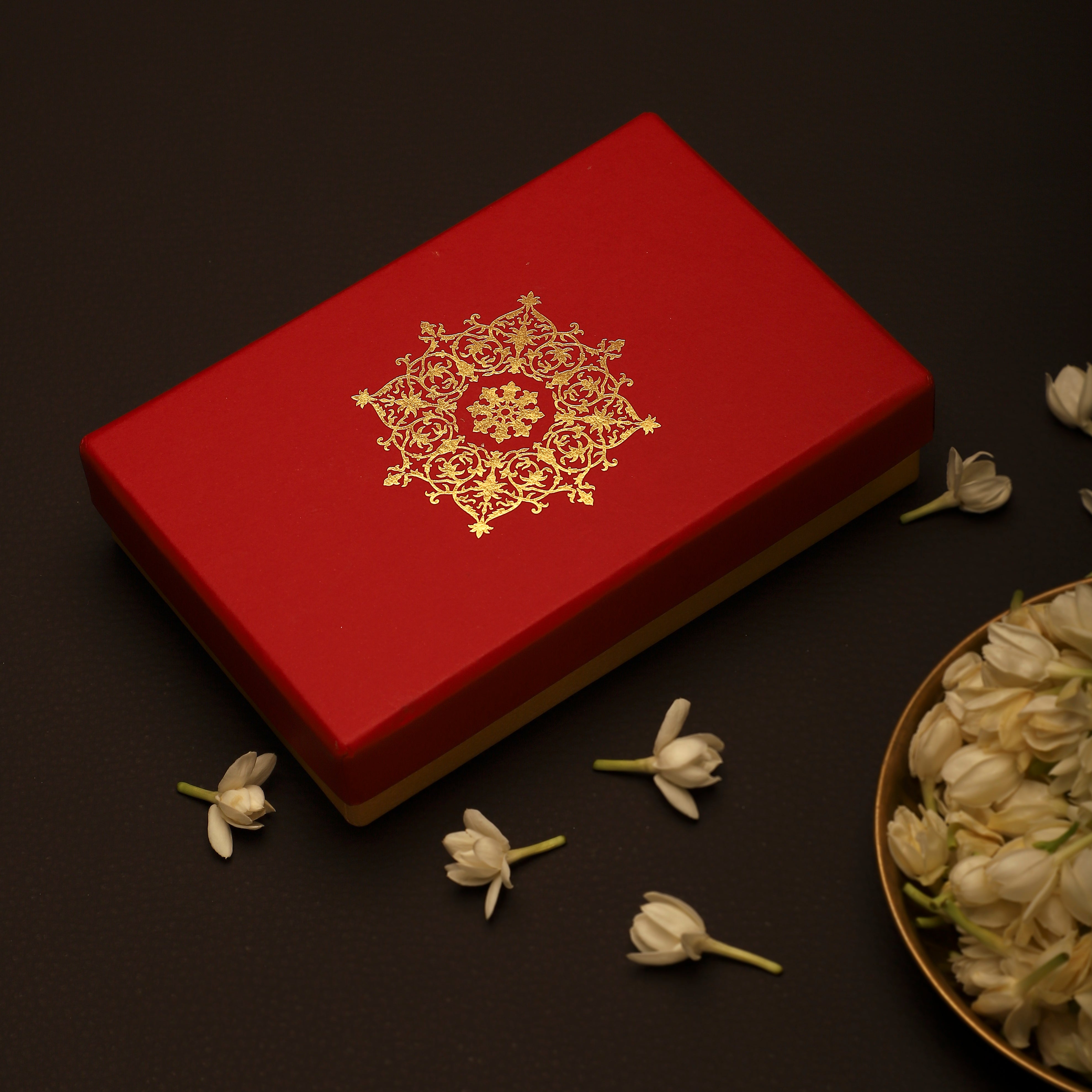 Sri Ganesha & Goddess Mahalaxmi Idol Set - Goldplated Brass | Anand Prakash