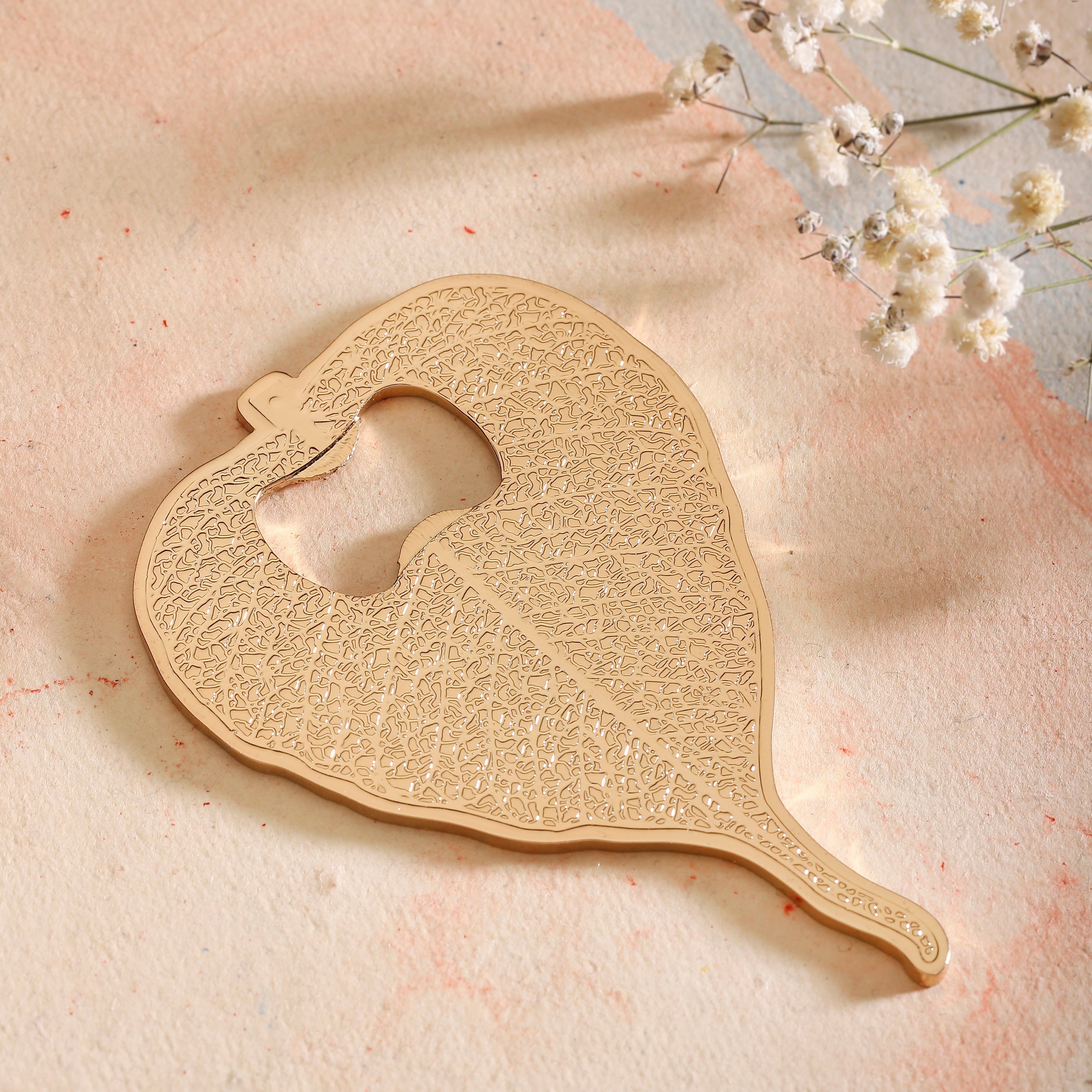 Brass Bottle Opener - Pipal Leaf | Anand Prakash