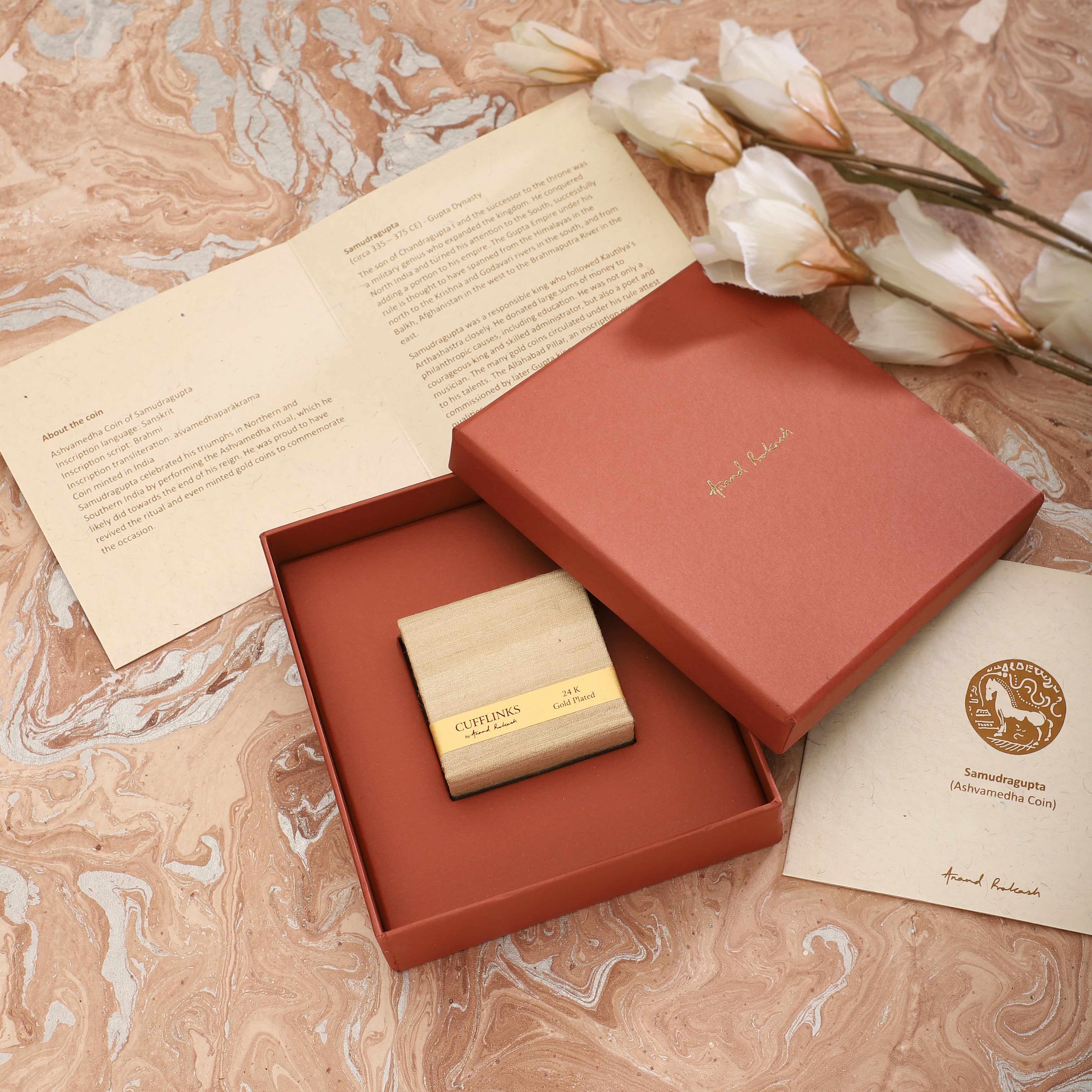 Cufflinks - King Samudragupta Ashvamedha Coin | Anand Prakash