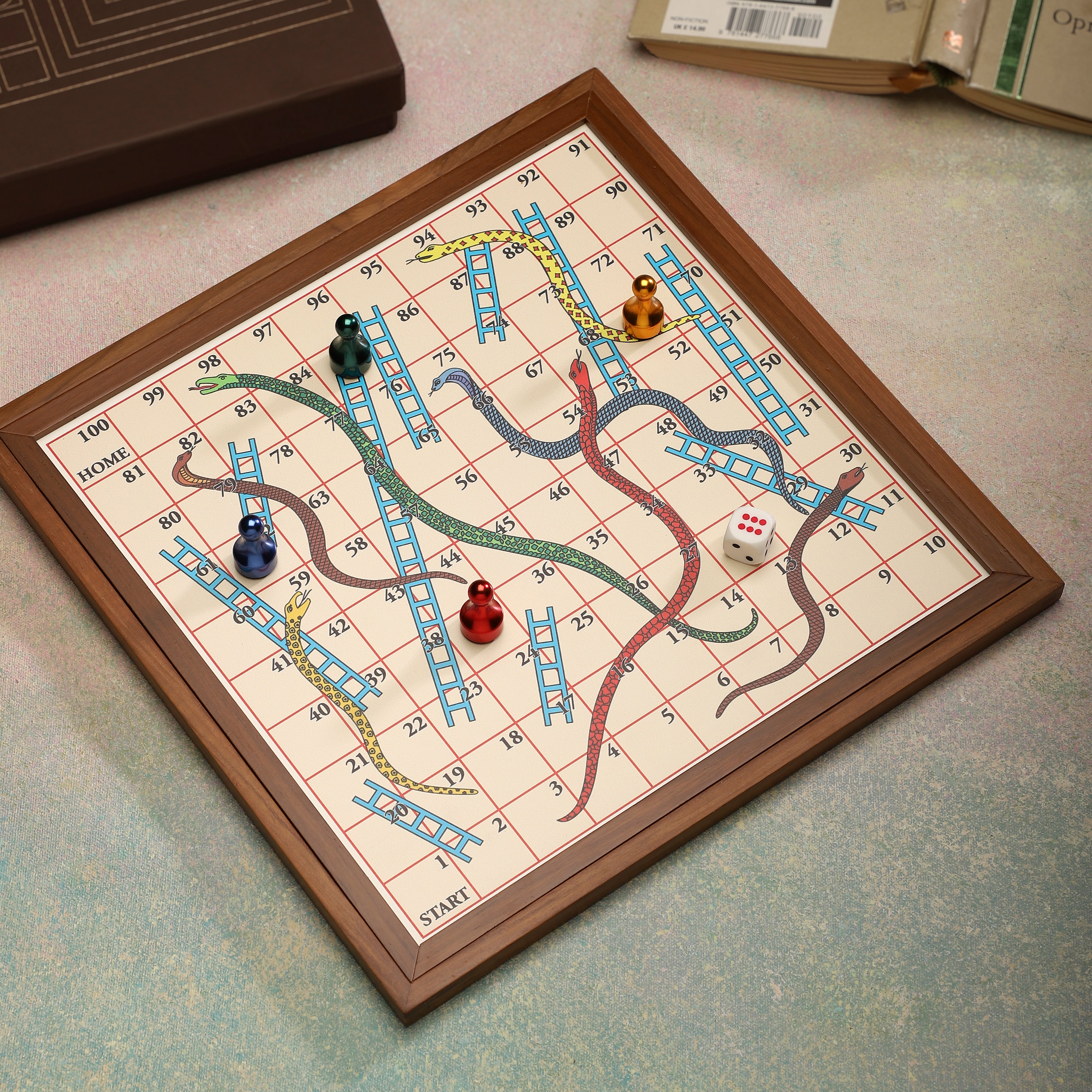 Teakwood Ludo With Metallic Tokens | Anand Prakash