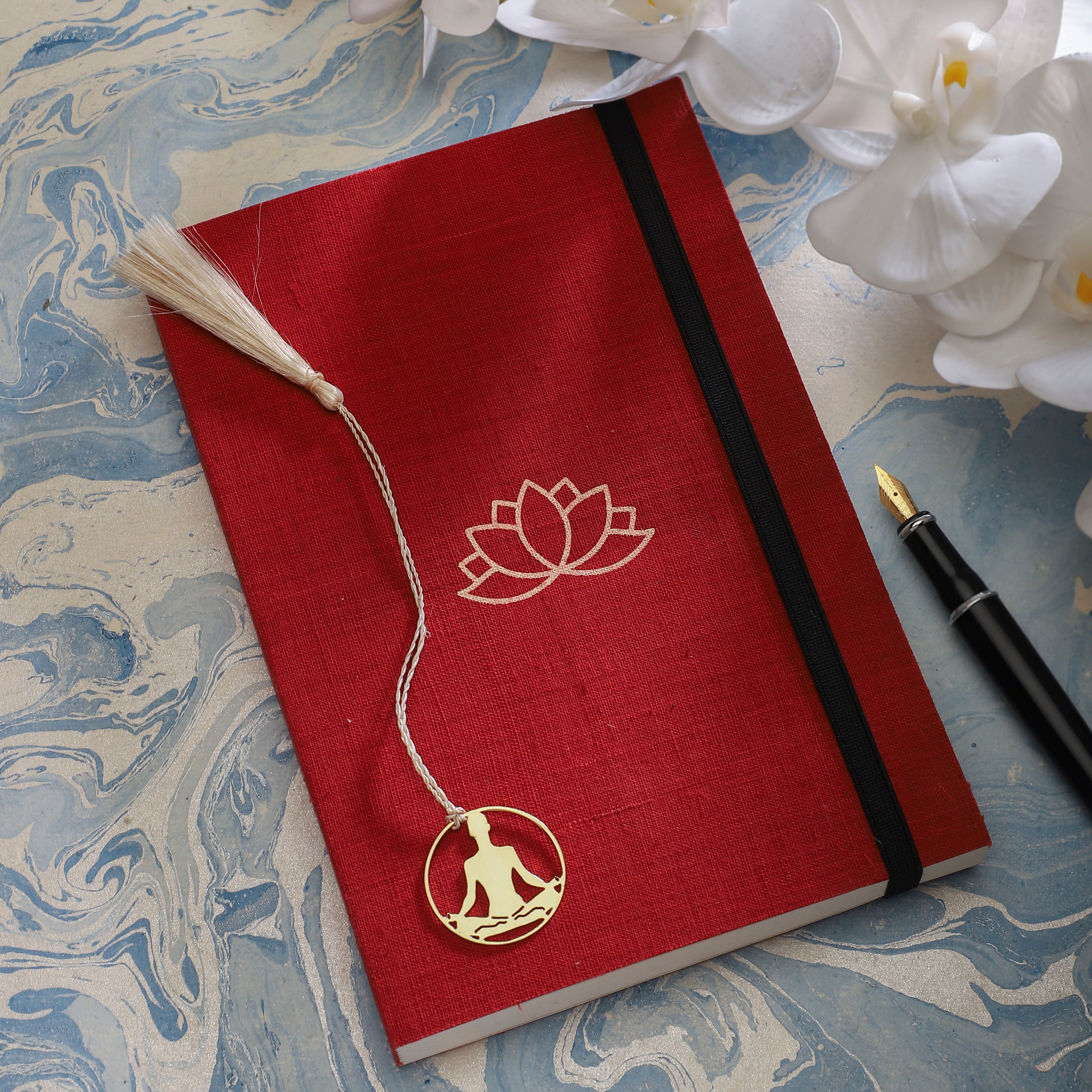 #style_Maroon - Yoga Lotus - Ruled Pages