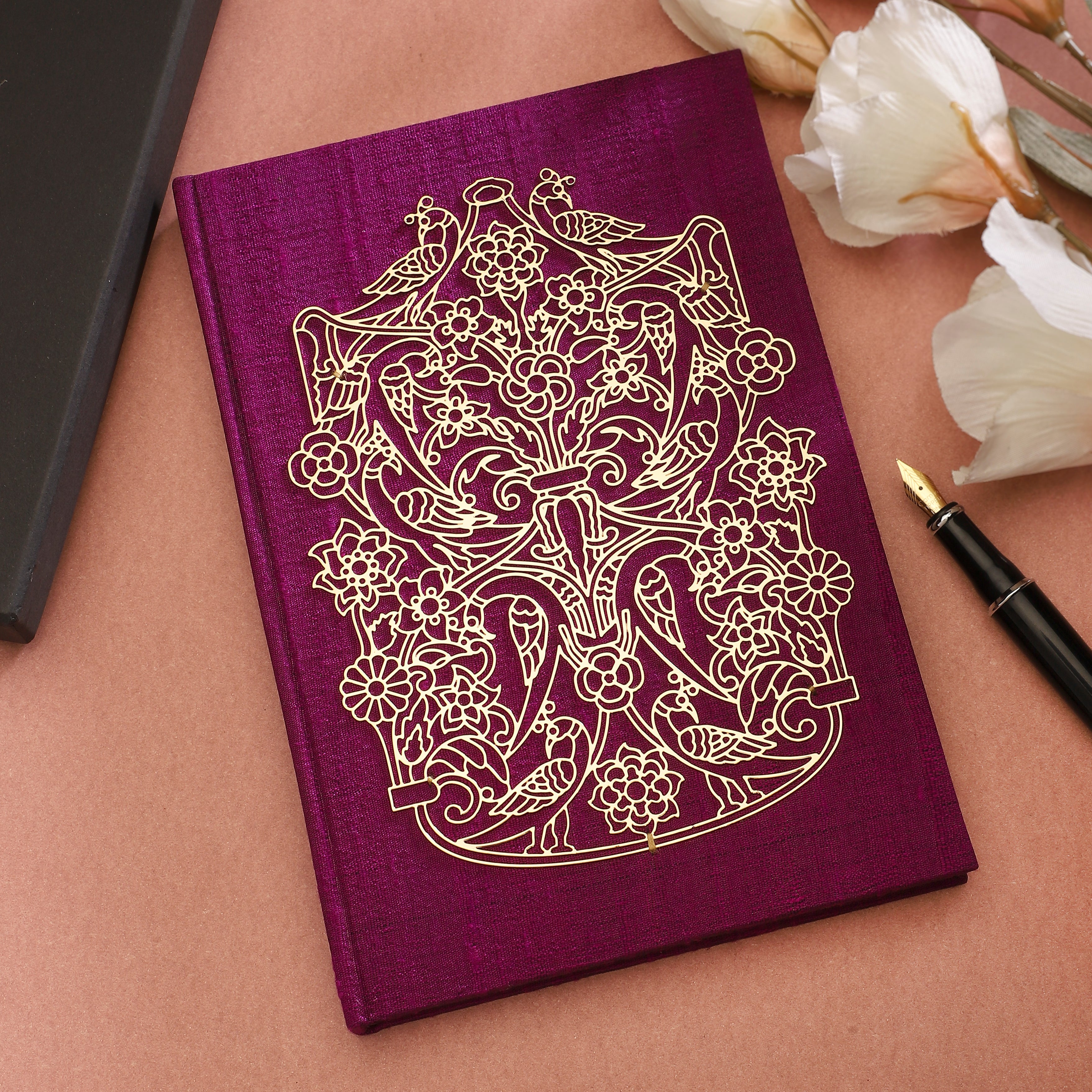 Journal Luxe Silk - Peacock Symphony