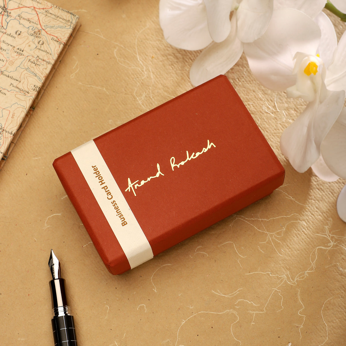 Business Card Holder - Peacock Elegance | Anand Prakash