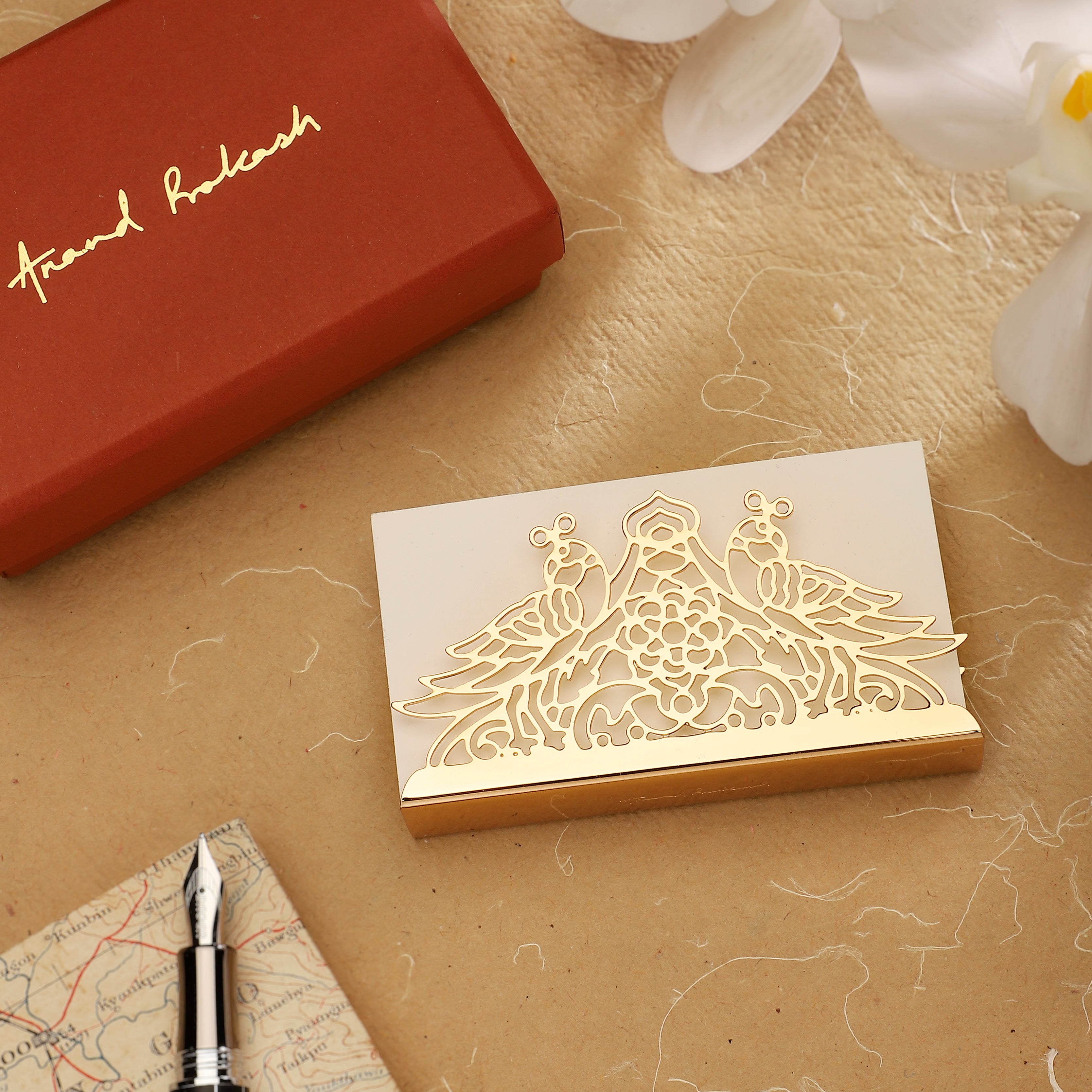 Business Card Holder - Peacock Elegance | Anand Prakash