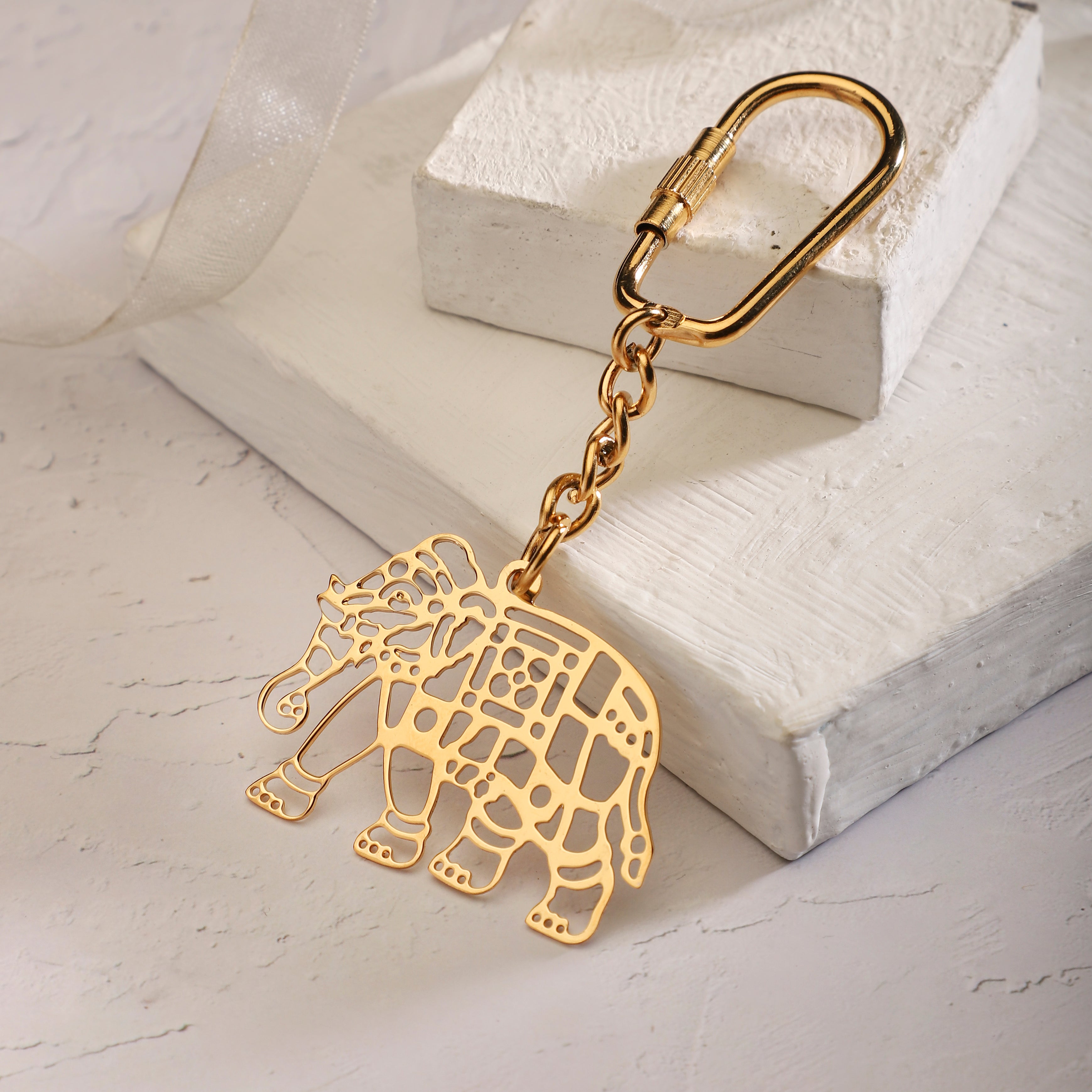 Keychain Elephant - Goldplated | Anand Prakash