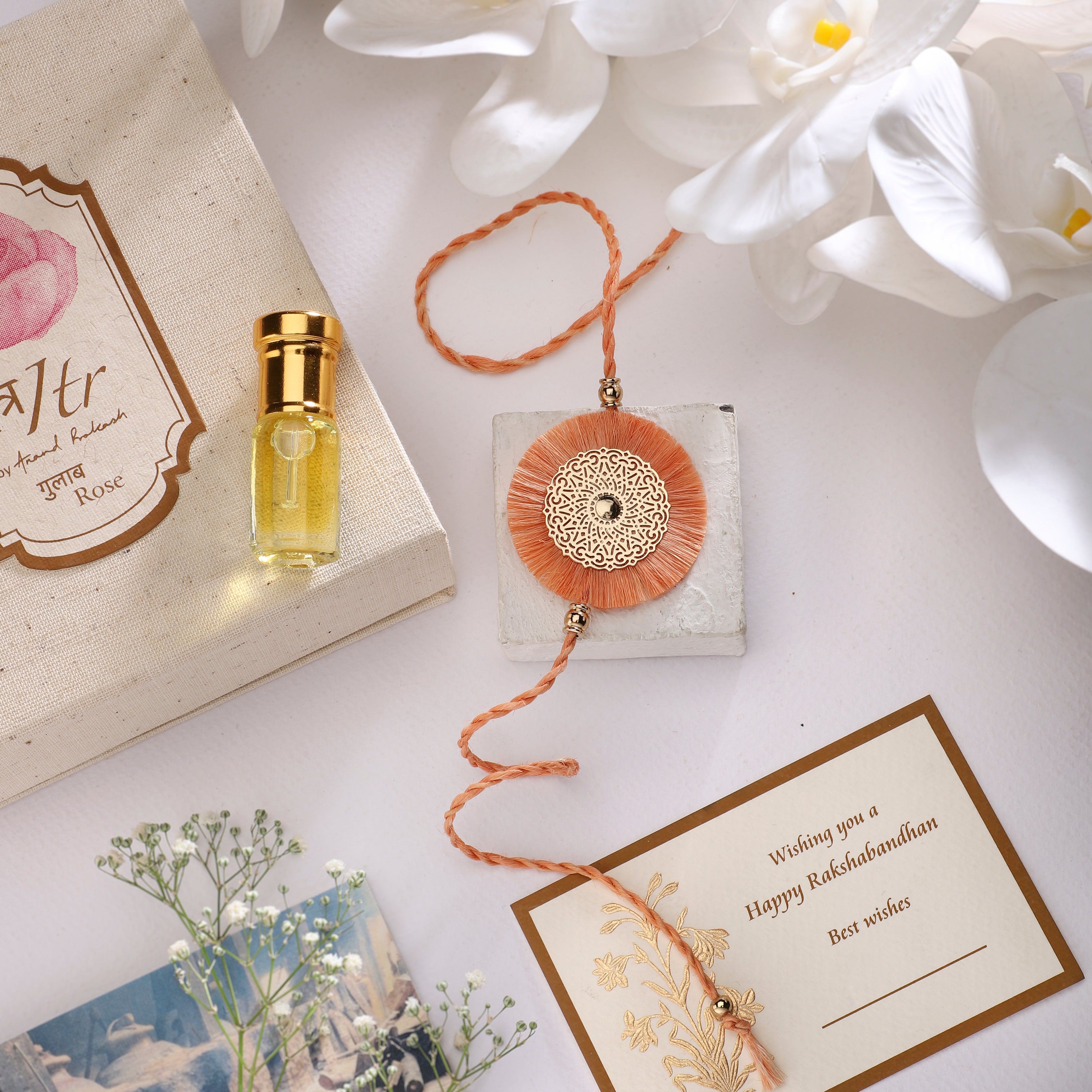 Rakhi Gift Box - Itr Gulab - Rose