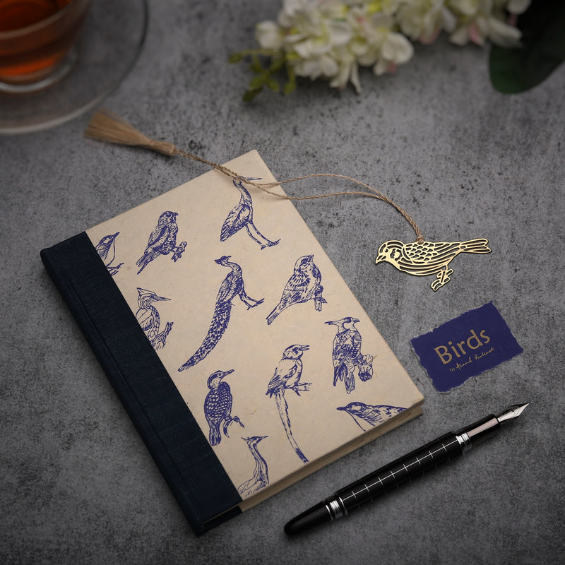 Journal Bird Print - Blue + Bird Bookmark