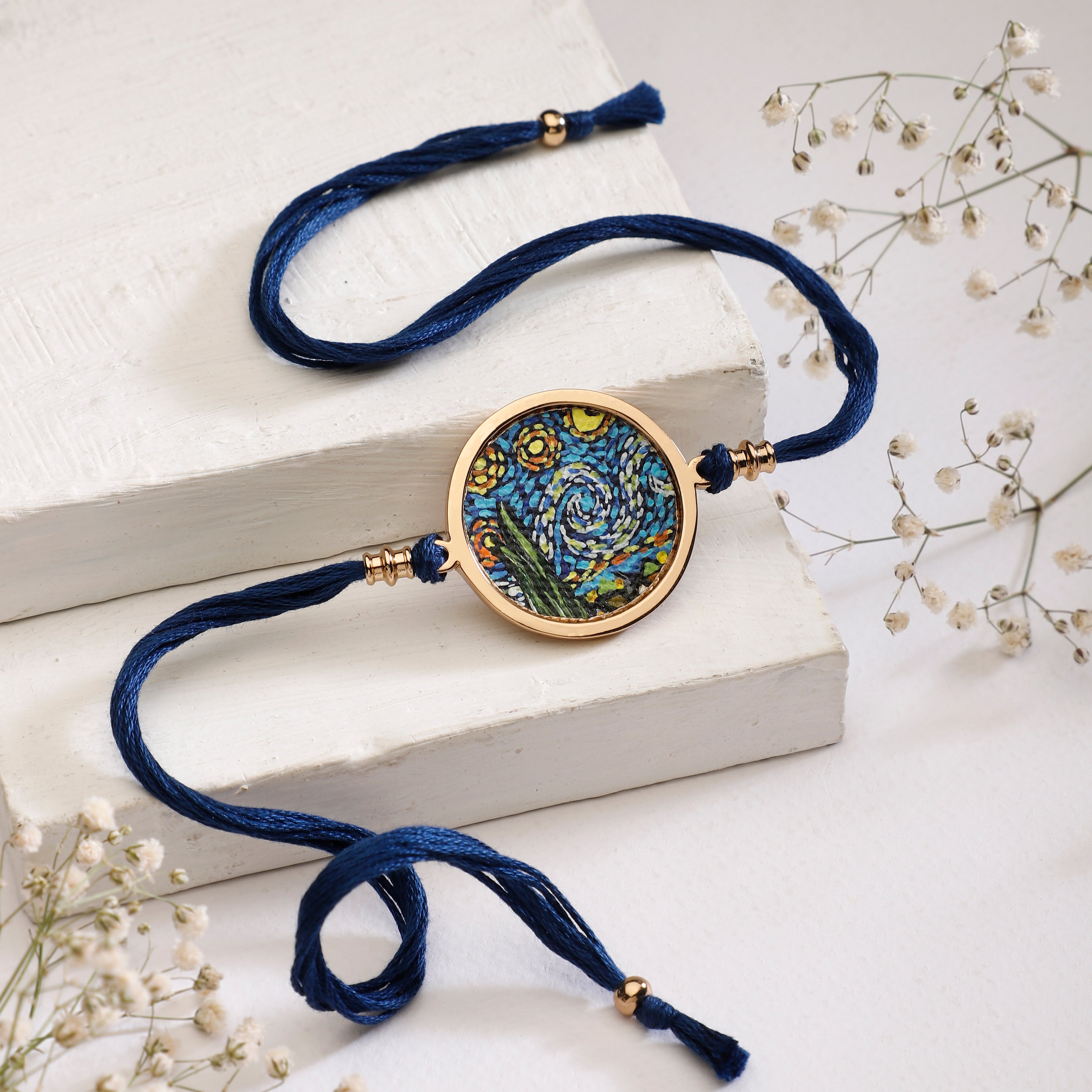 Rakhi Starry Night - Handpainted Canvas