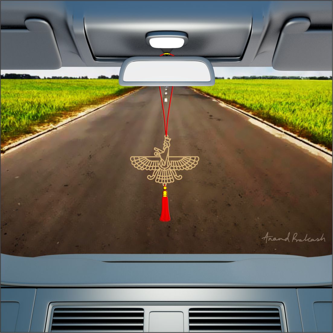 Car Hanging Golplated - Faravahar