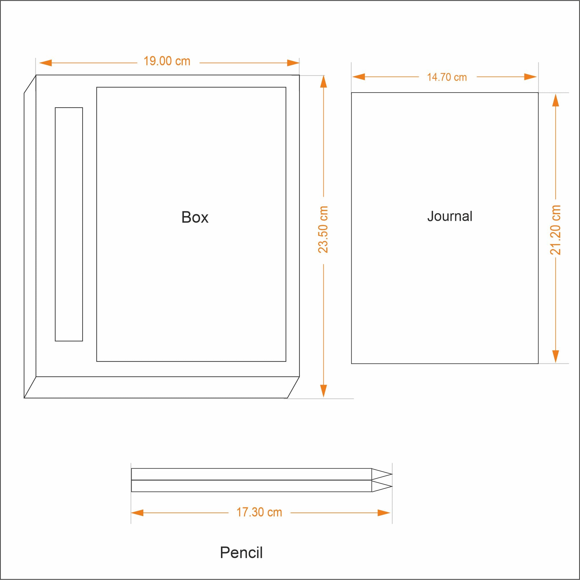 Silk Journal & Pencil Gift Set - Upcycled Wood Tray