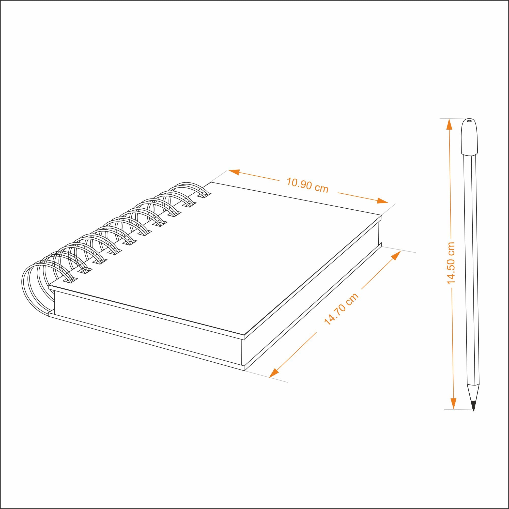 Notebook Tree & Pencil - Spiral Bound