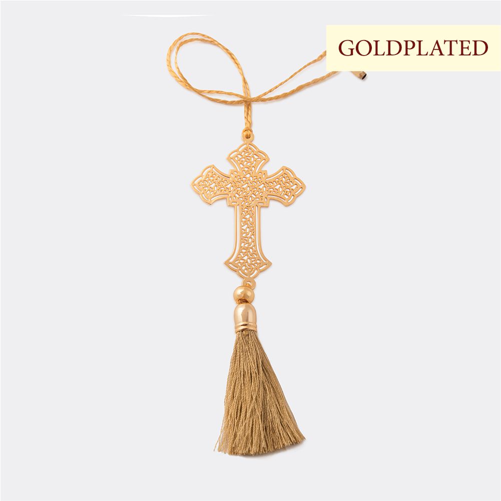 Car Hanging - Cross Goldplated