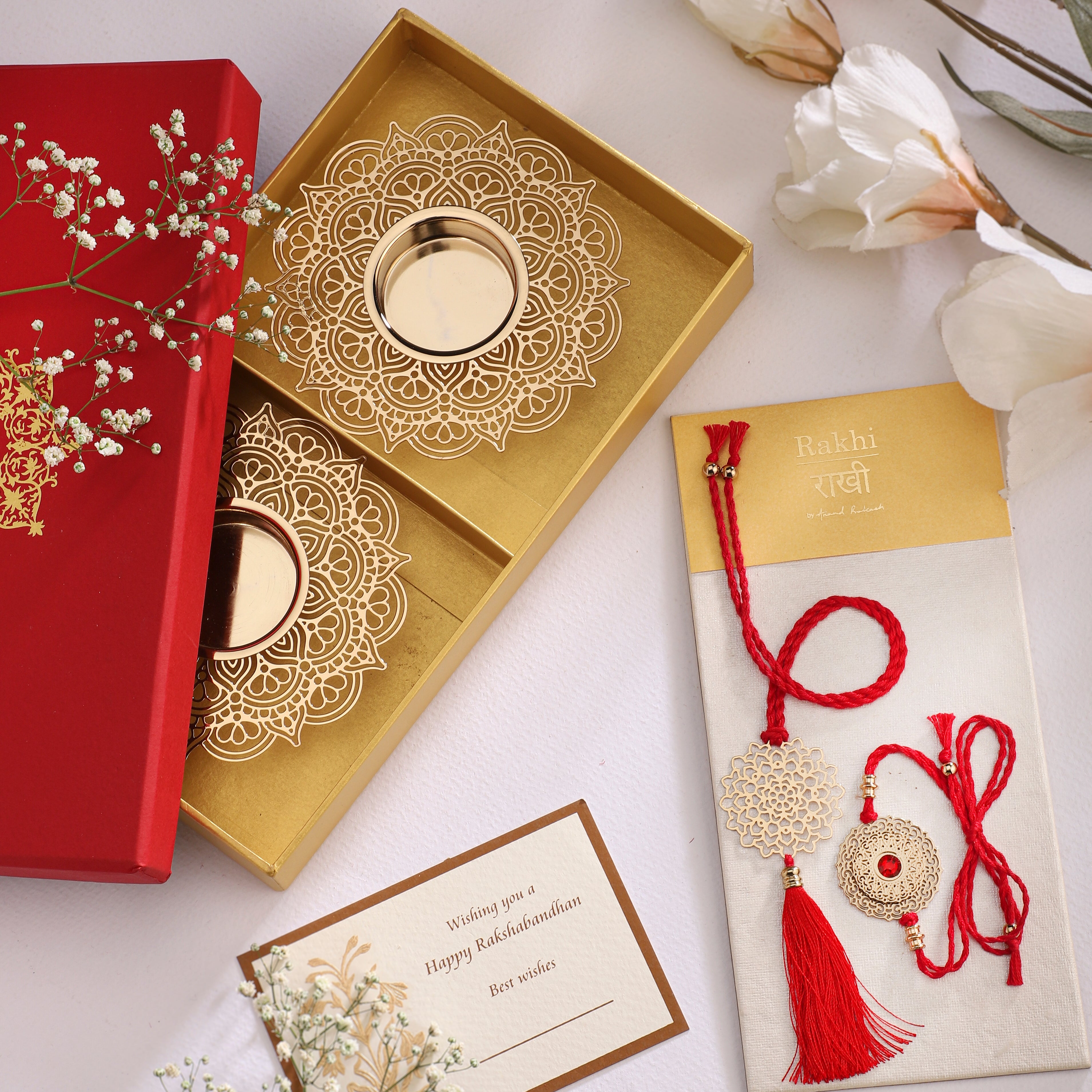 Rakhi Lumba Gift Box - Tealight Holder Prabha Mandala | Anand Prakash