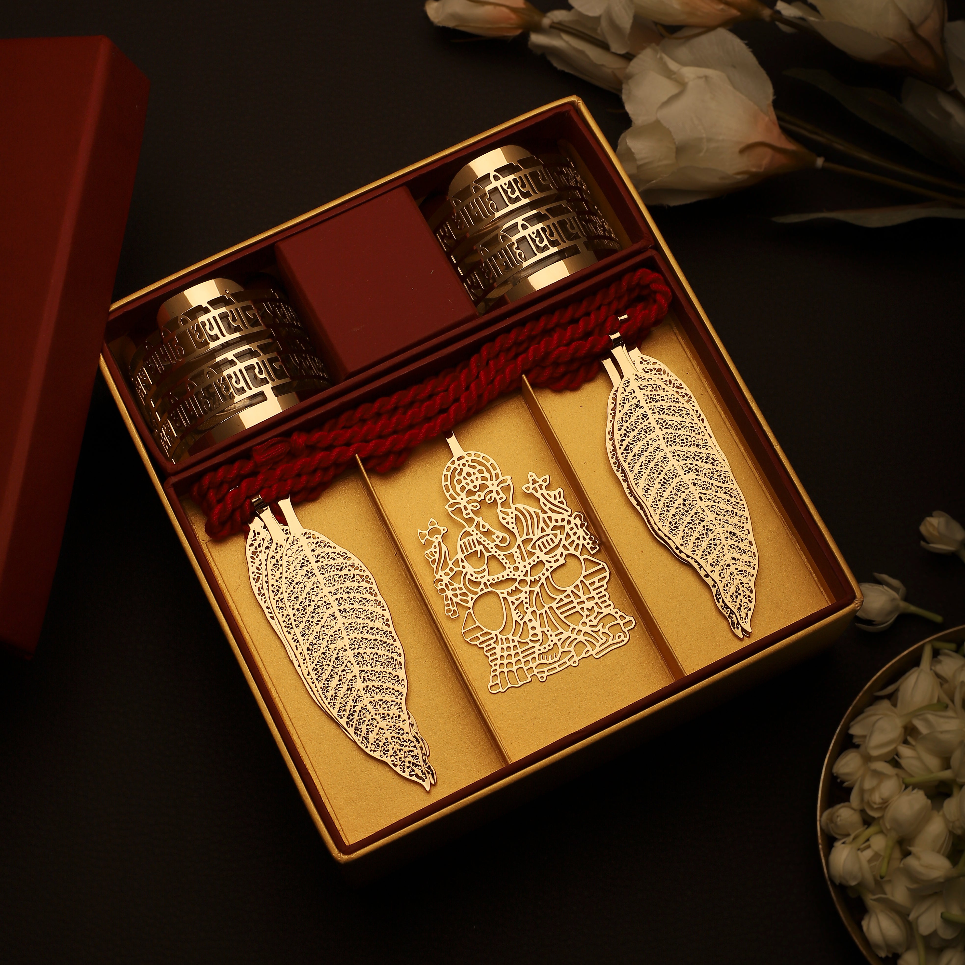 Gift Set - Gayatri Mantra Tealight Holders & Door Hanging | Anand Prakash