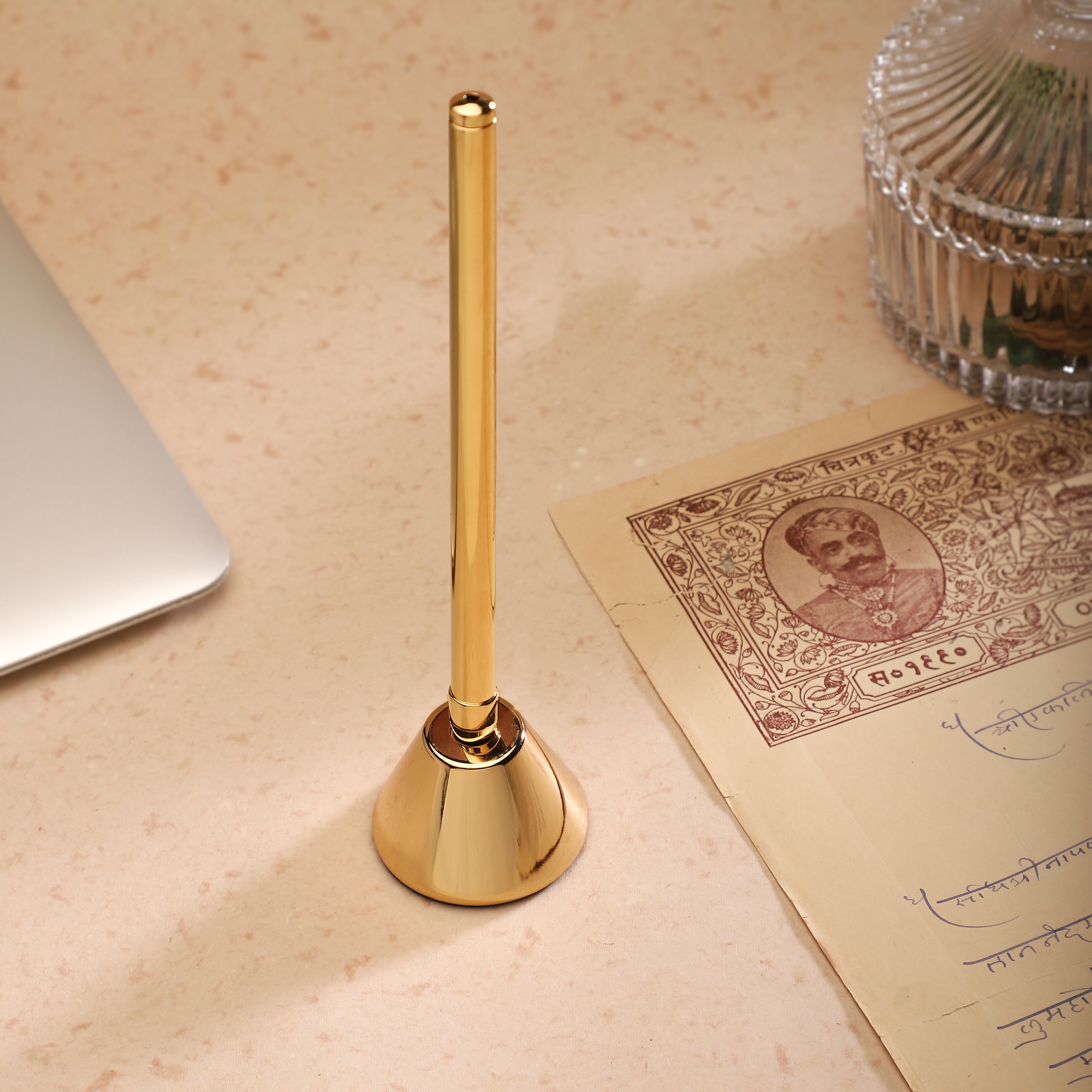 Imperial Brass Pen & Stand Goldplated