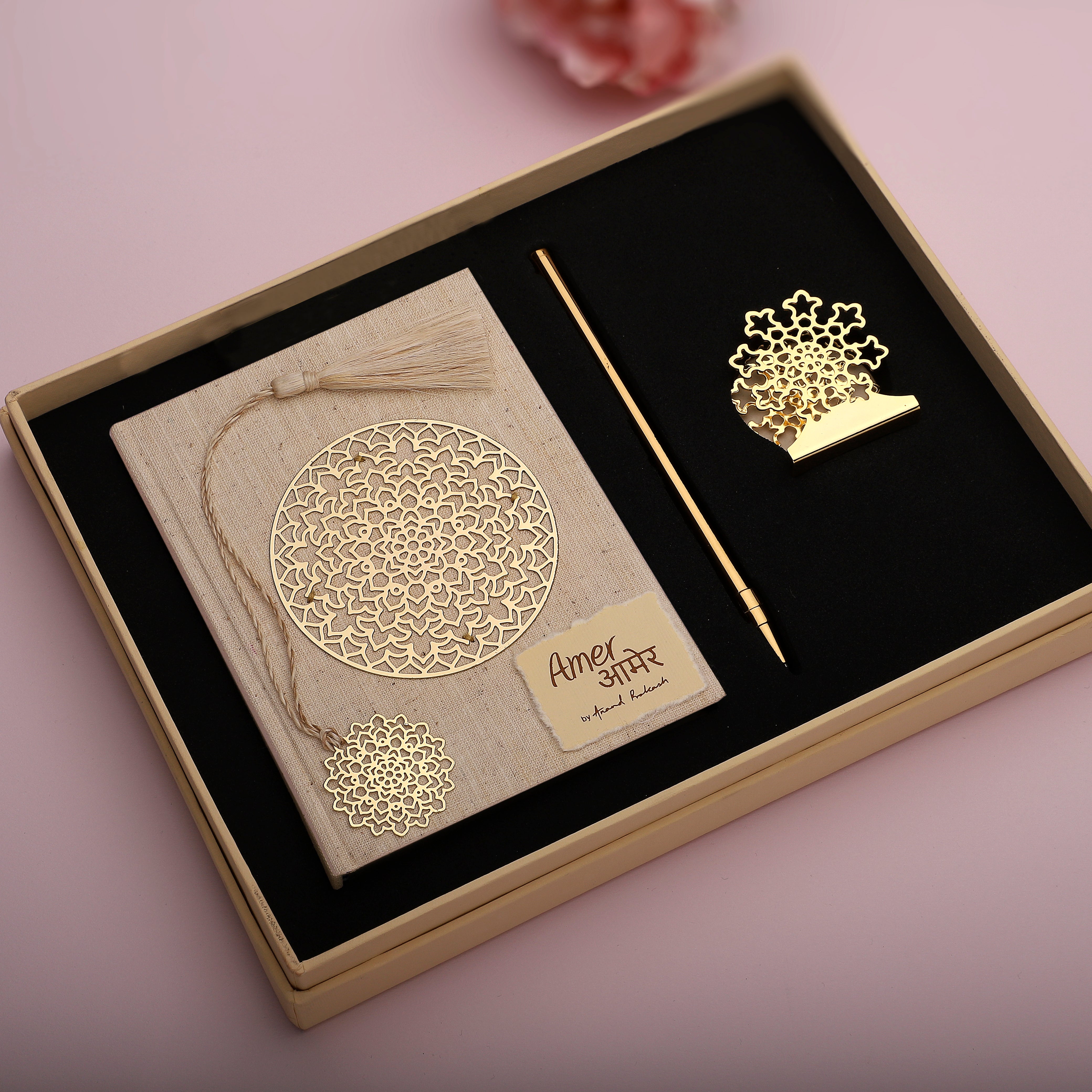 Gift Box - Amer Goldplated Office Accessory Set | Anand Prakash